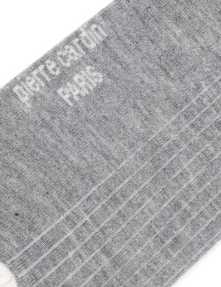 Erkek Bambu Karışımlı Gri Soket Desenli Çorap - 50299887001