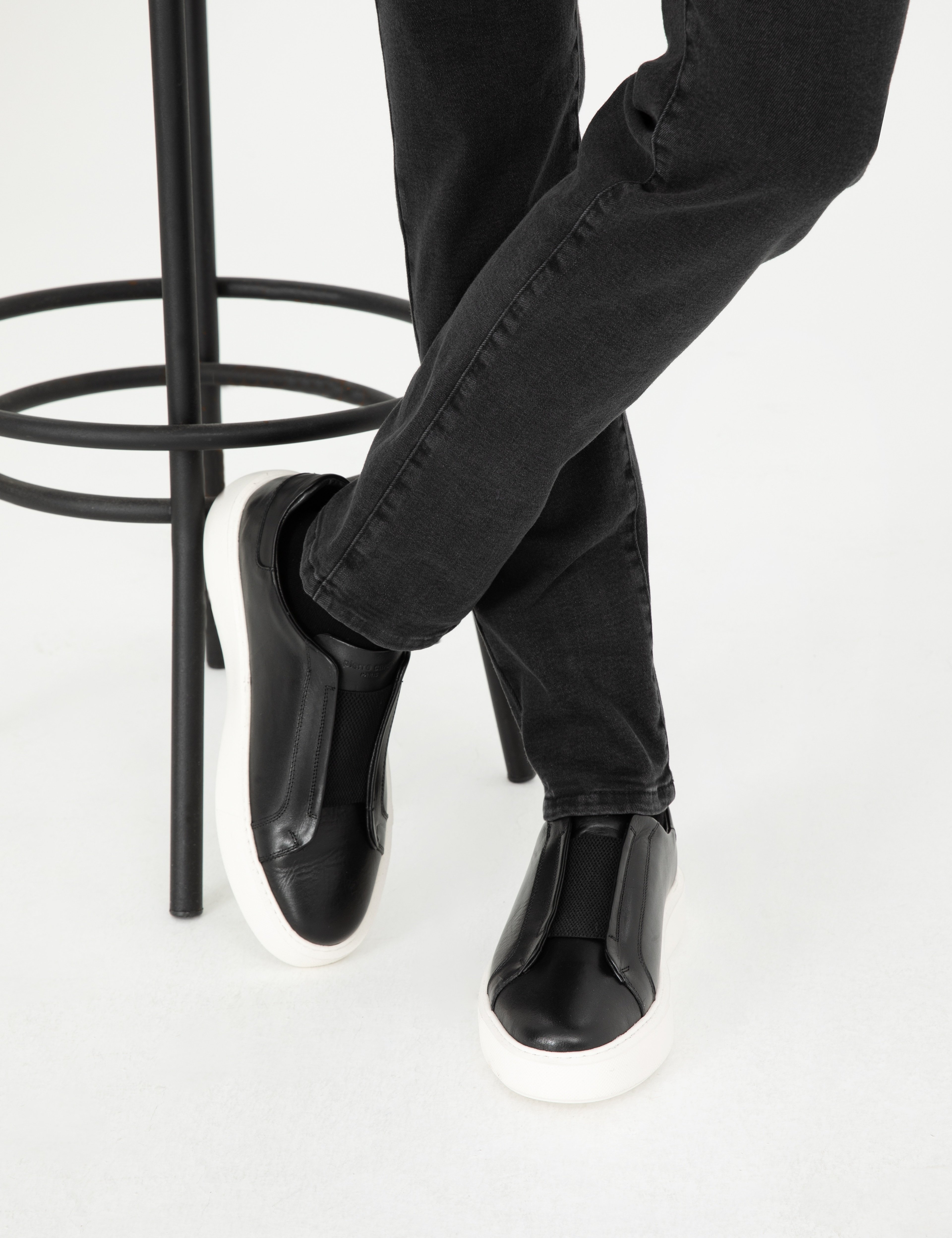 Siyah %100 Deri Casual Ayakkabı - Image 7