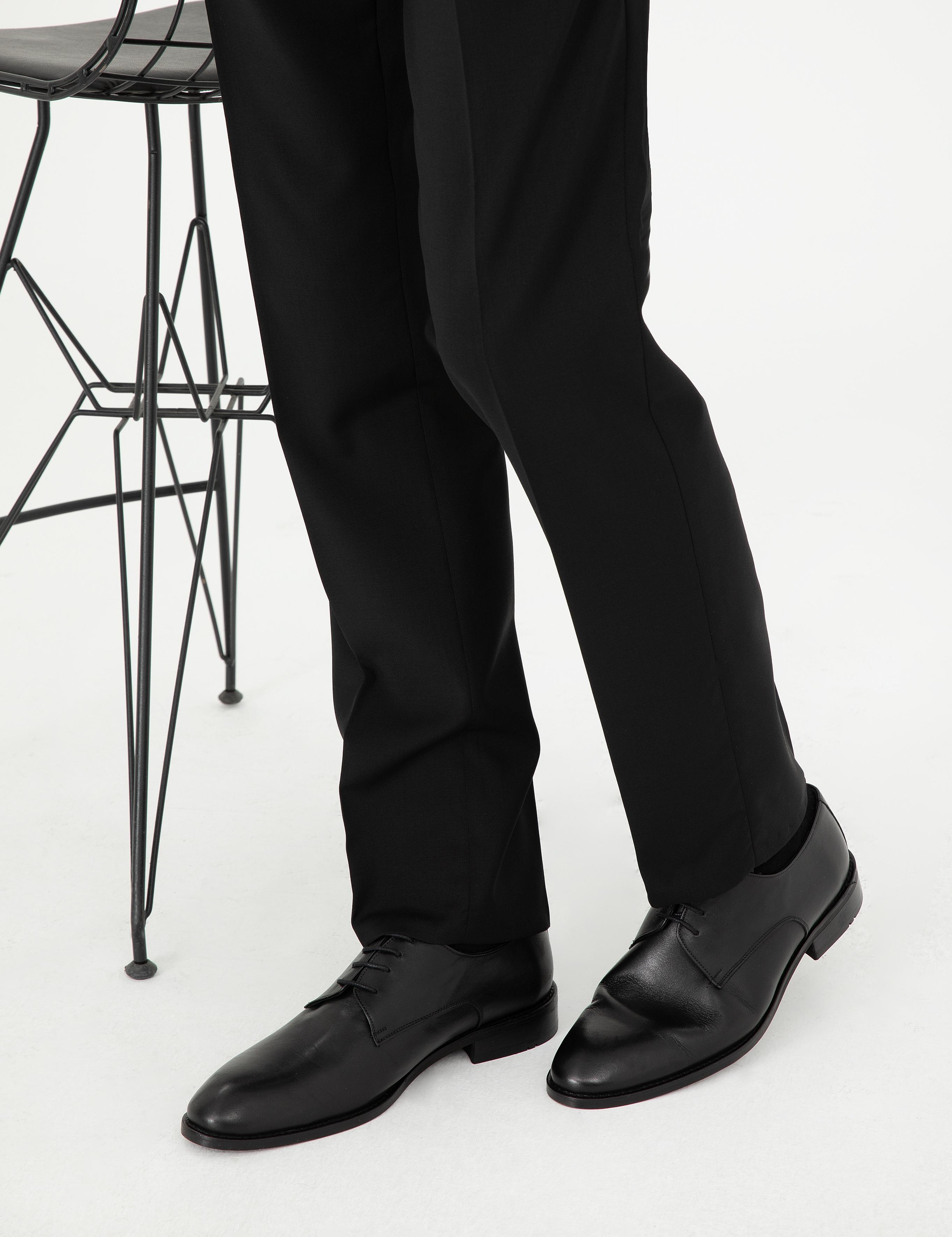 Siyah %100 Deri Klasik Ayakkabı