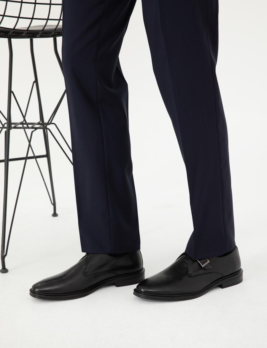 Siyah %100 Deri Klasik Ayakkabı