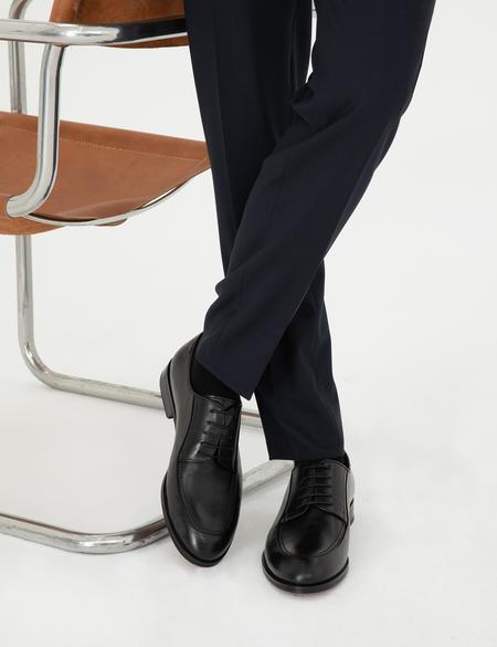 Siyah %100 Deri Klasik Ayakkabı - 50295849005