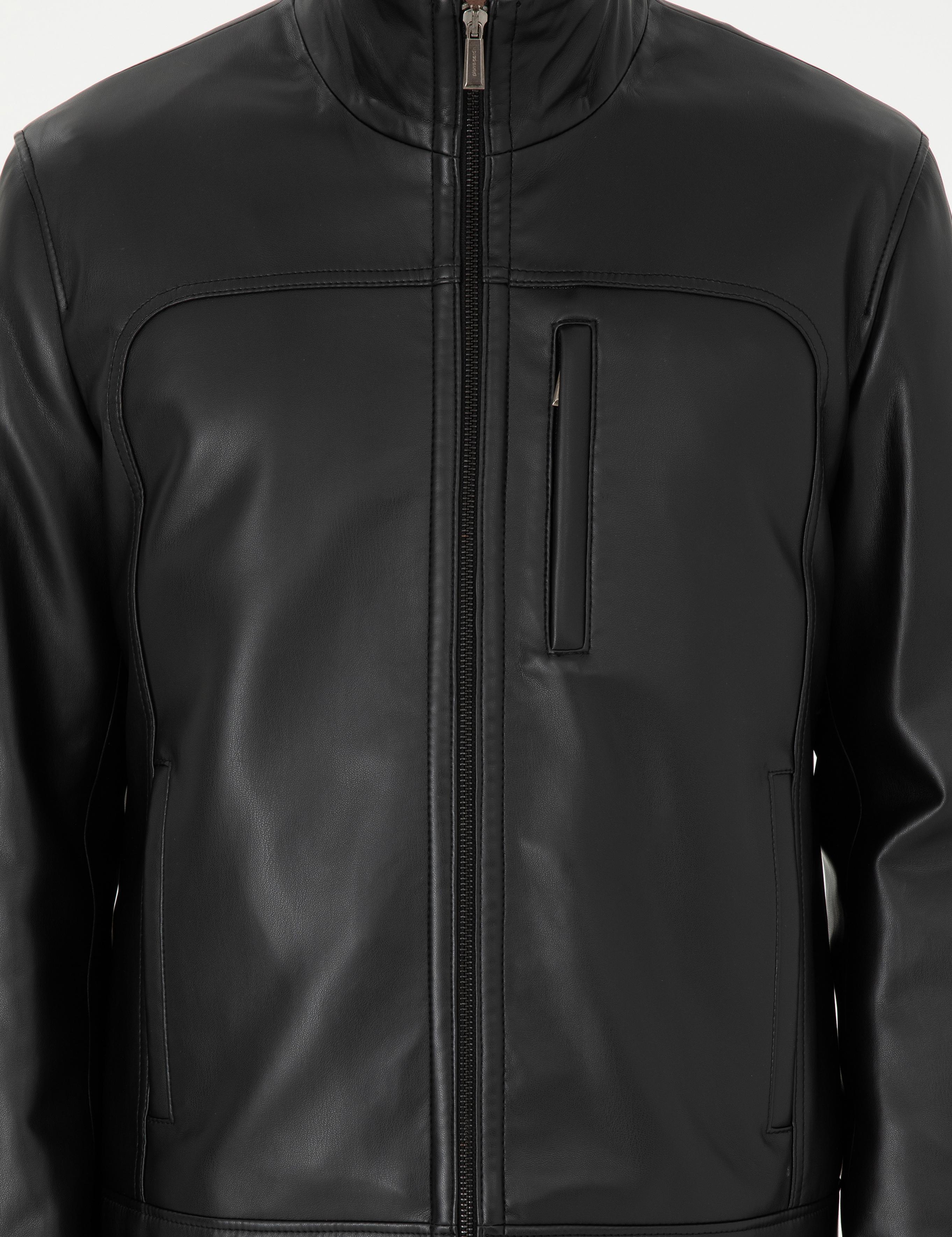 Siyah Suni Deri Ceket