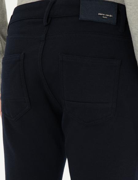 Lacivert Slim Fit Kanvas Pantolon - 50295933014