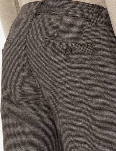 Kahverengi Slim Fit Kanvas Pantolon