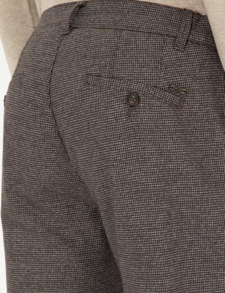 Kahverengi Slim Fit Kanvas Pantolon - 50295920007