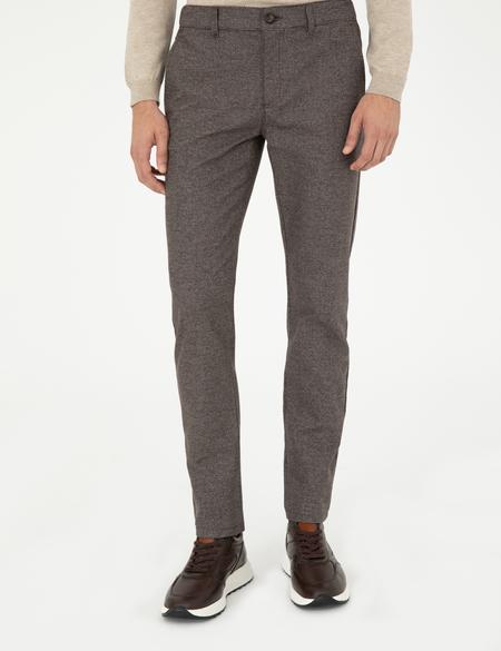 Kahverengi Slim Fit Kanvas Pantolon - 50295920007