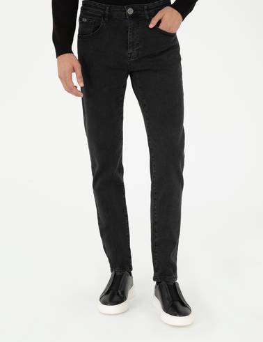 Antrasit Slim Fit Jean Pantolon