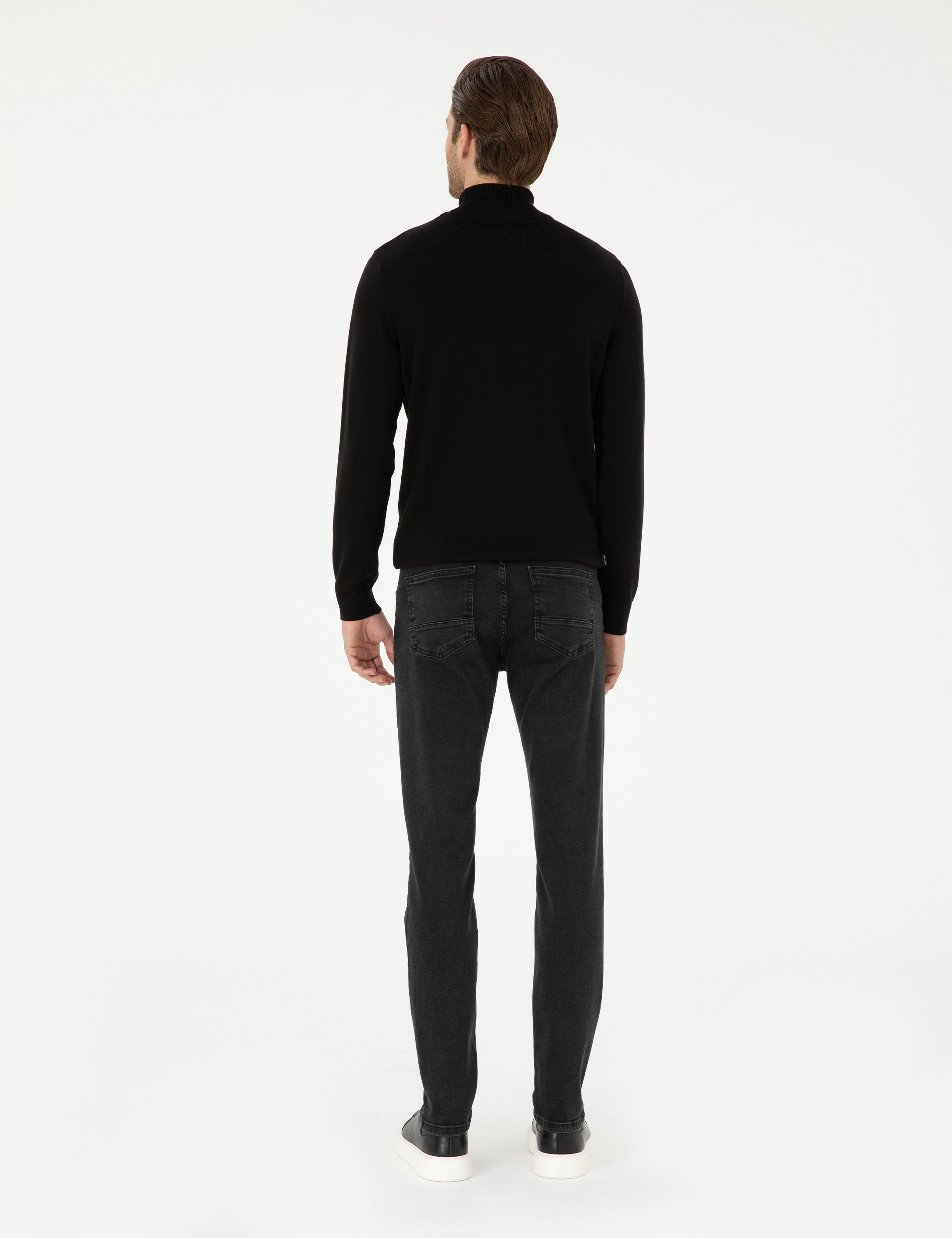 Antrasit Slim Fit Jean Pantolon - Image 4