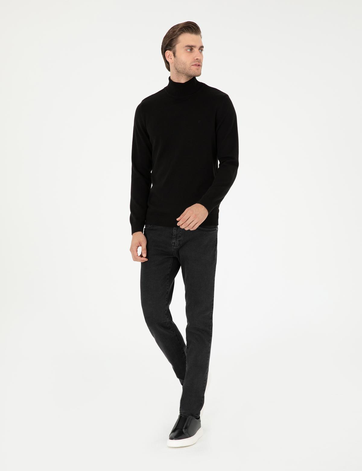 Antrasit Slim Fit Jean Pantolon - 50295845012