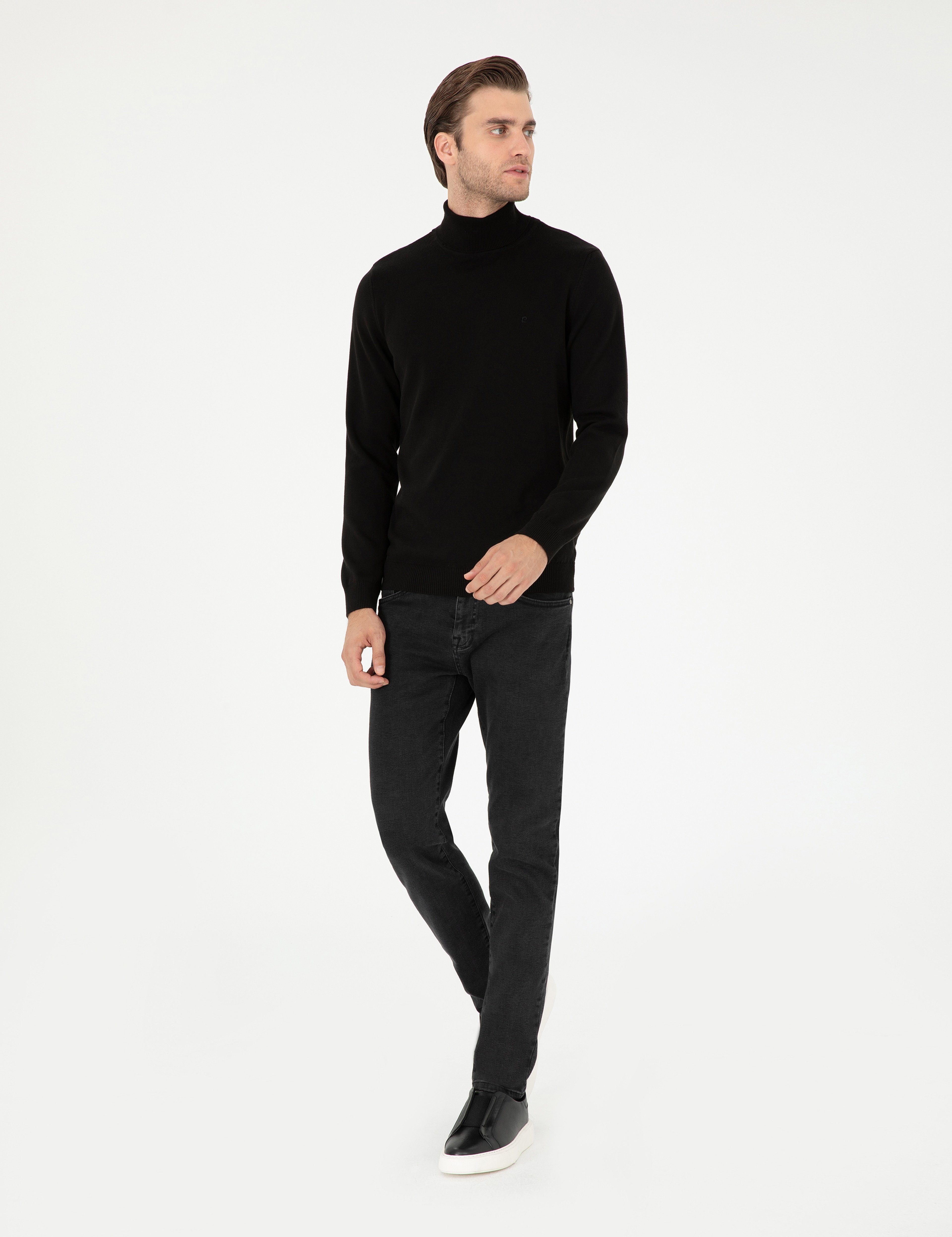 Antrasit Slim Fit Jean Pantolon - Image 3