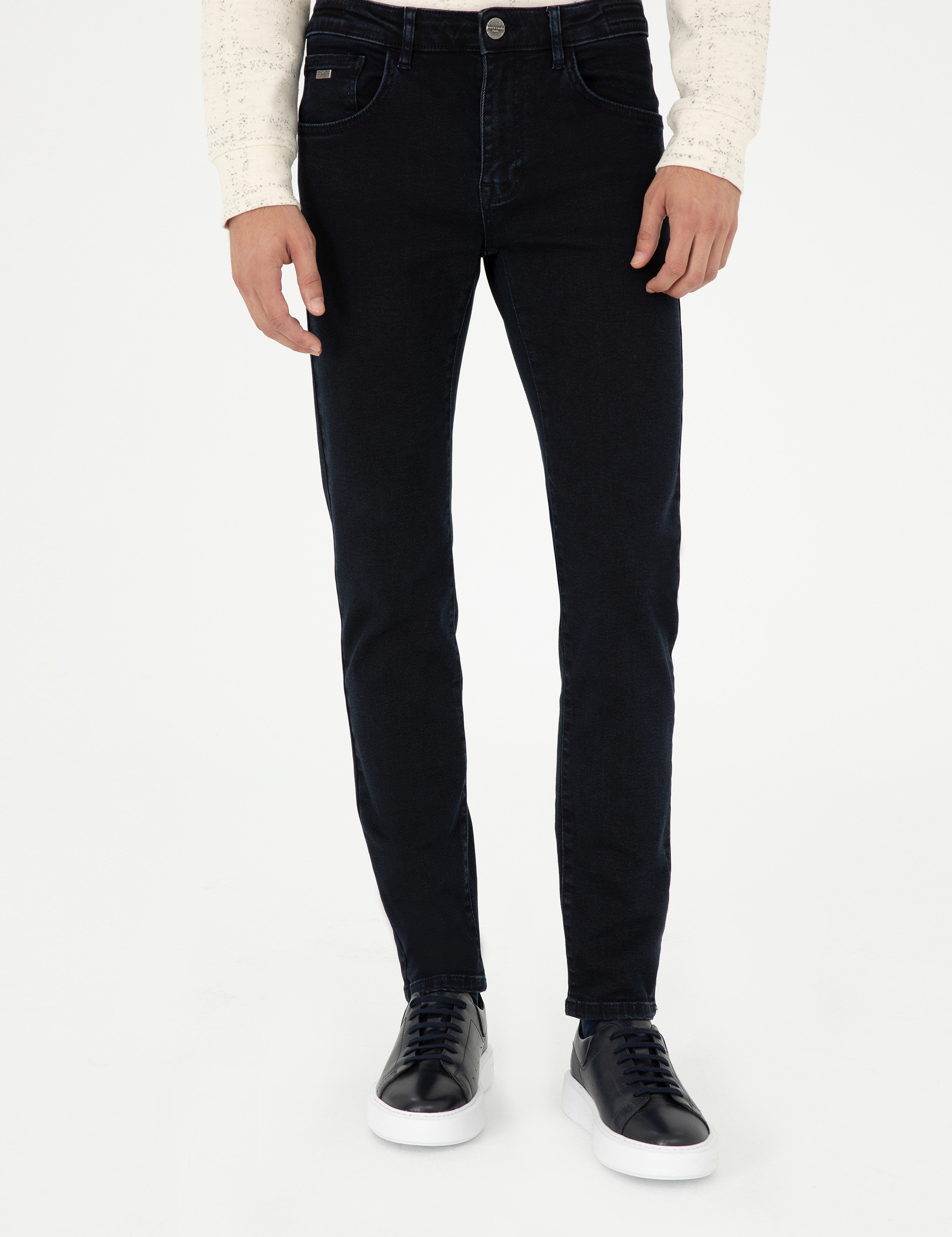 Lacivert Slim Fit Jean Pantolon - Image 2