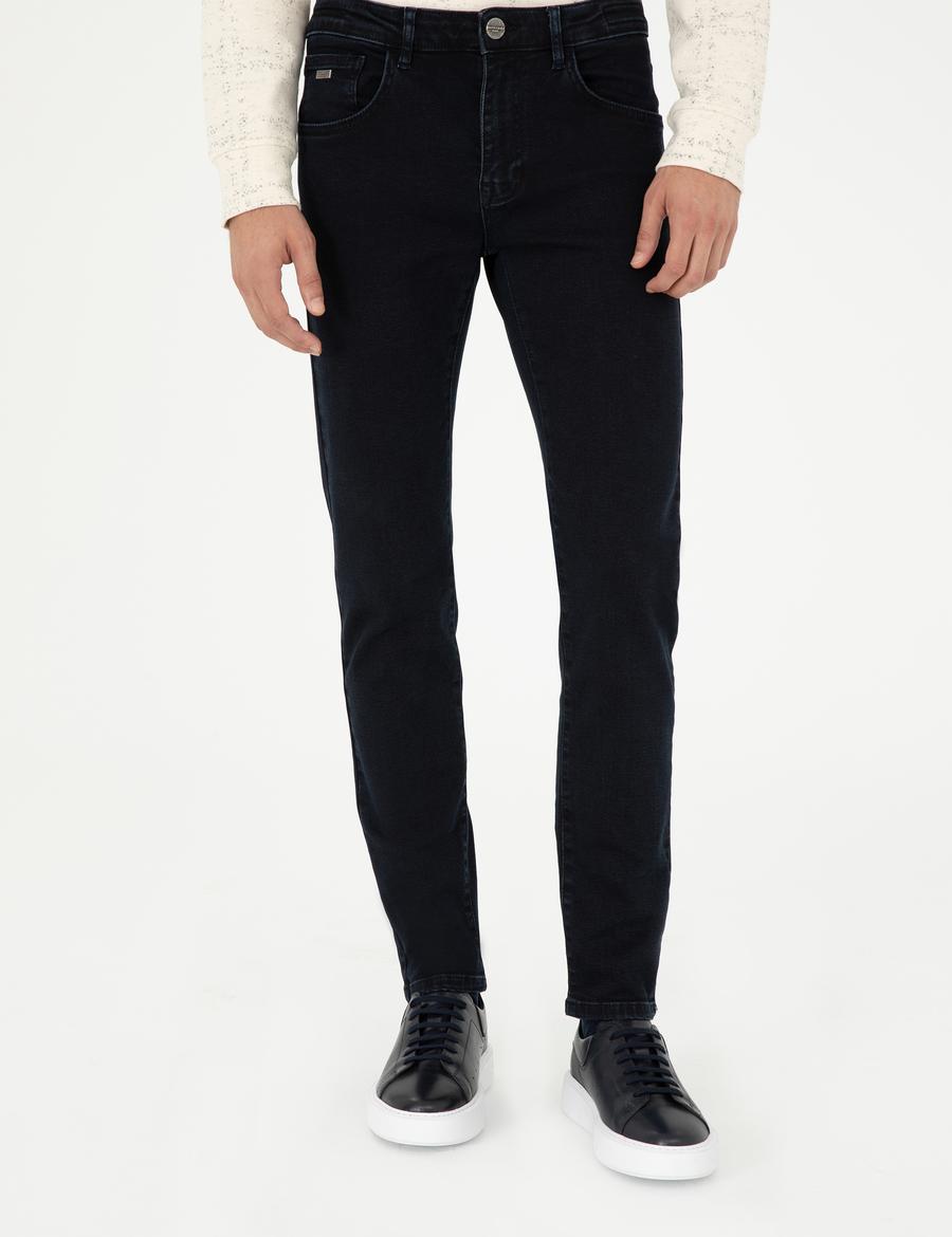 Lacivert Slim Fit Jean Pantolon