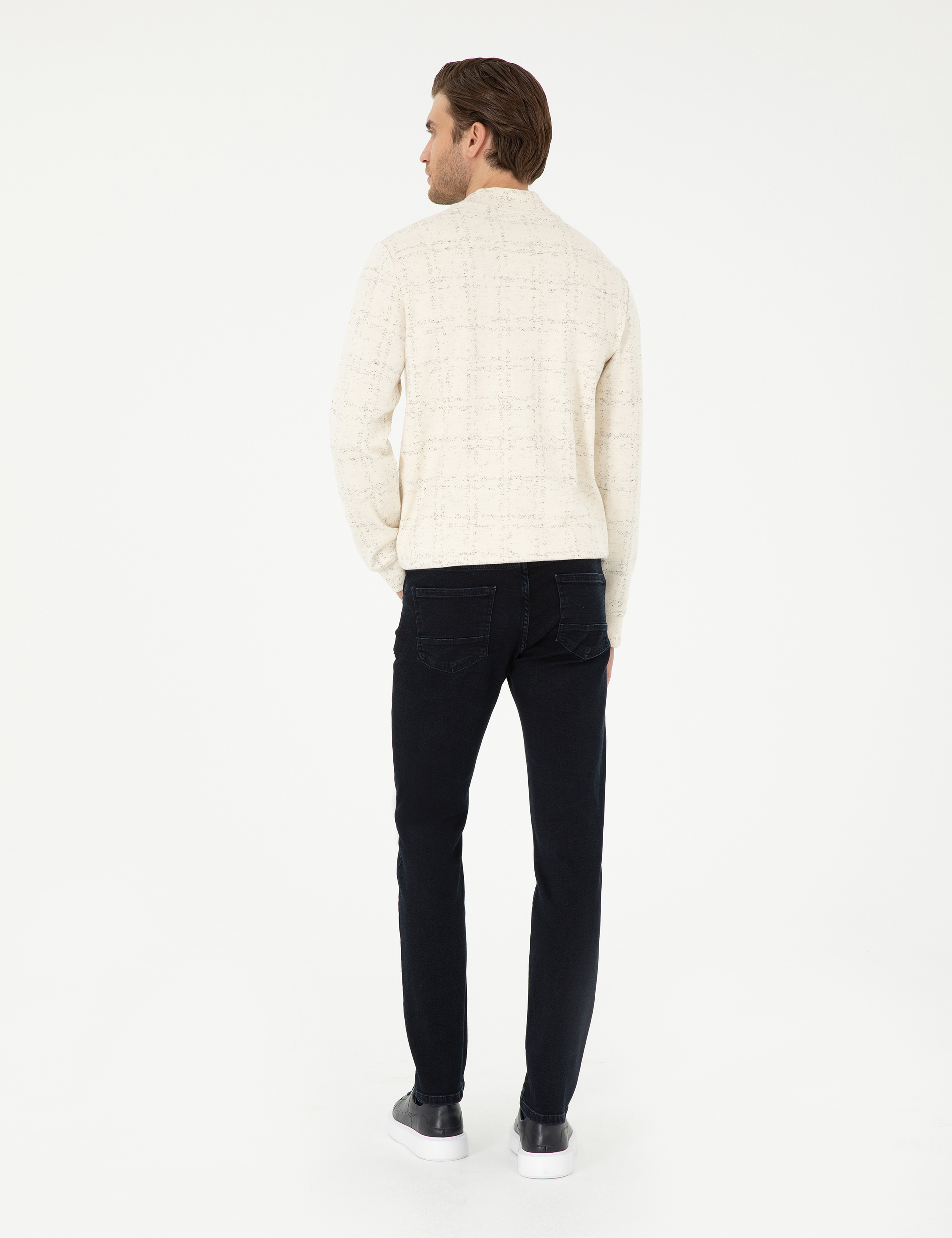 Lacivert Slim Fit Jean Pantolon - Image 4