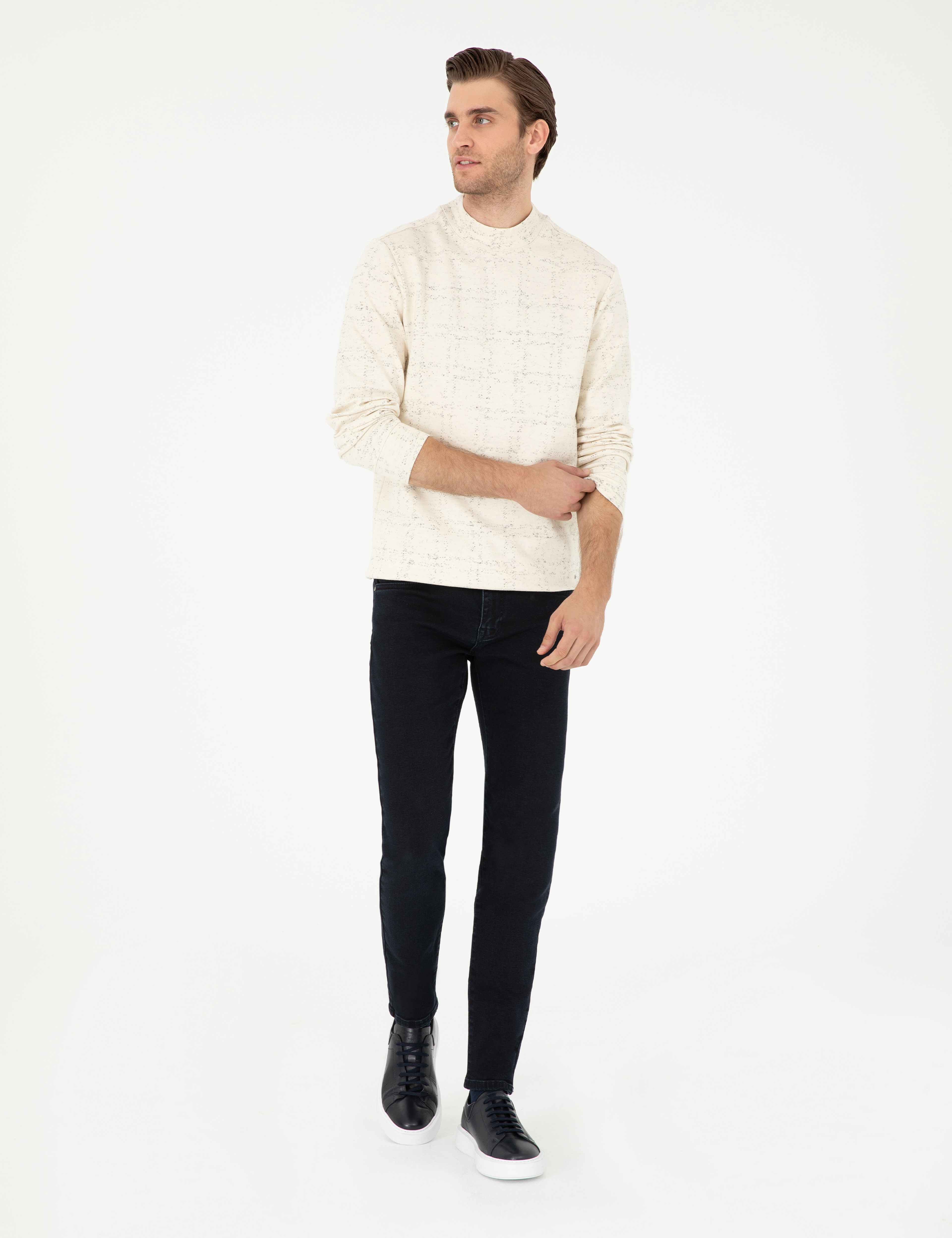 Lacivert Slim Fit Jean Pantolon - Image 1