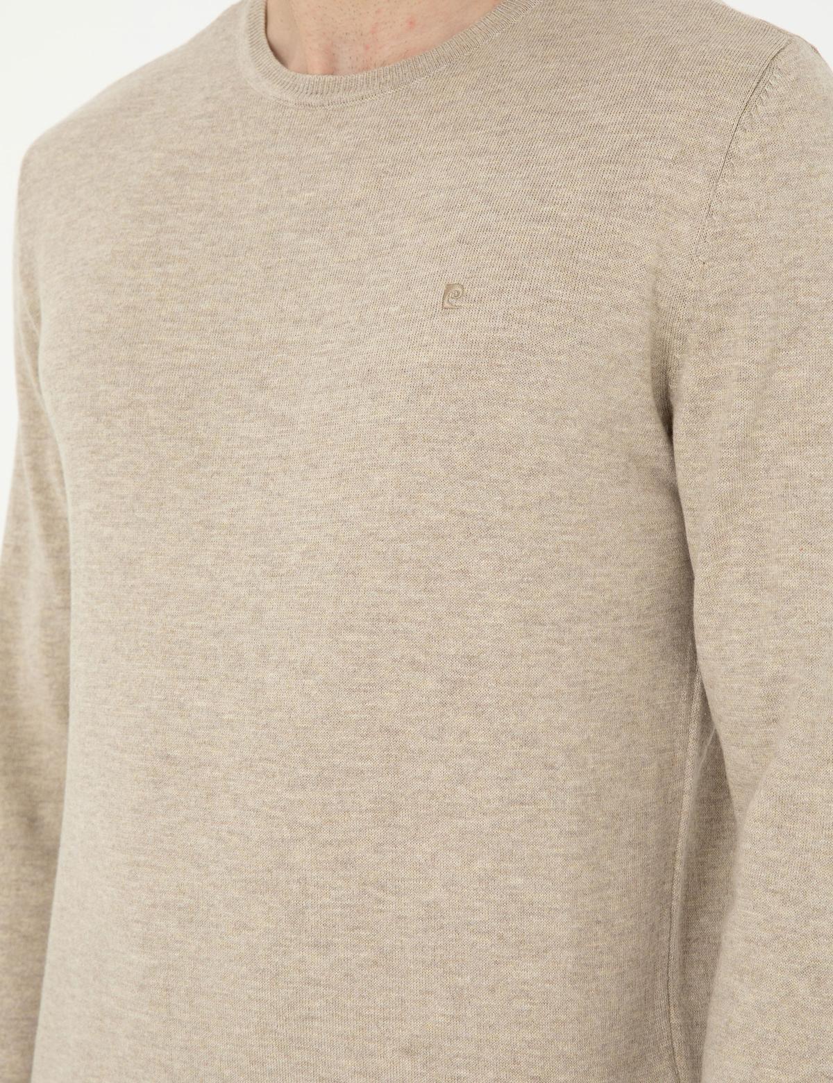 Kum Melanj Slim Fit Bisiklet Yaka Basic Triko Kazak - 50296621081