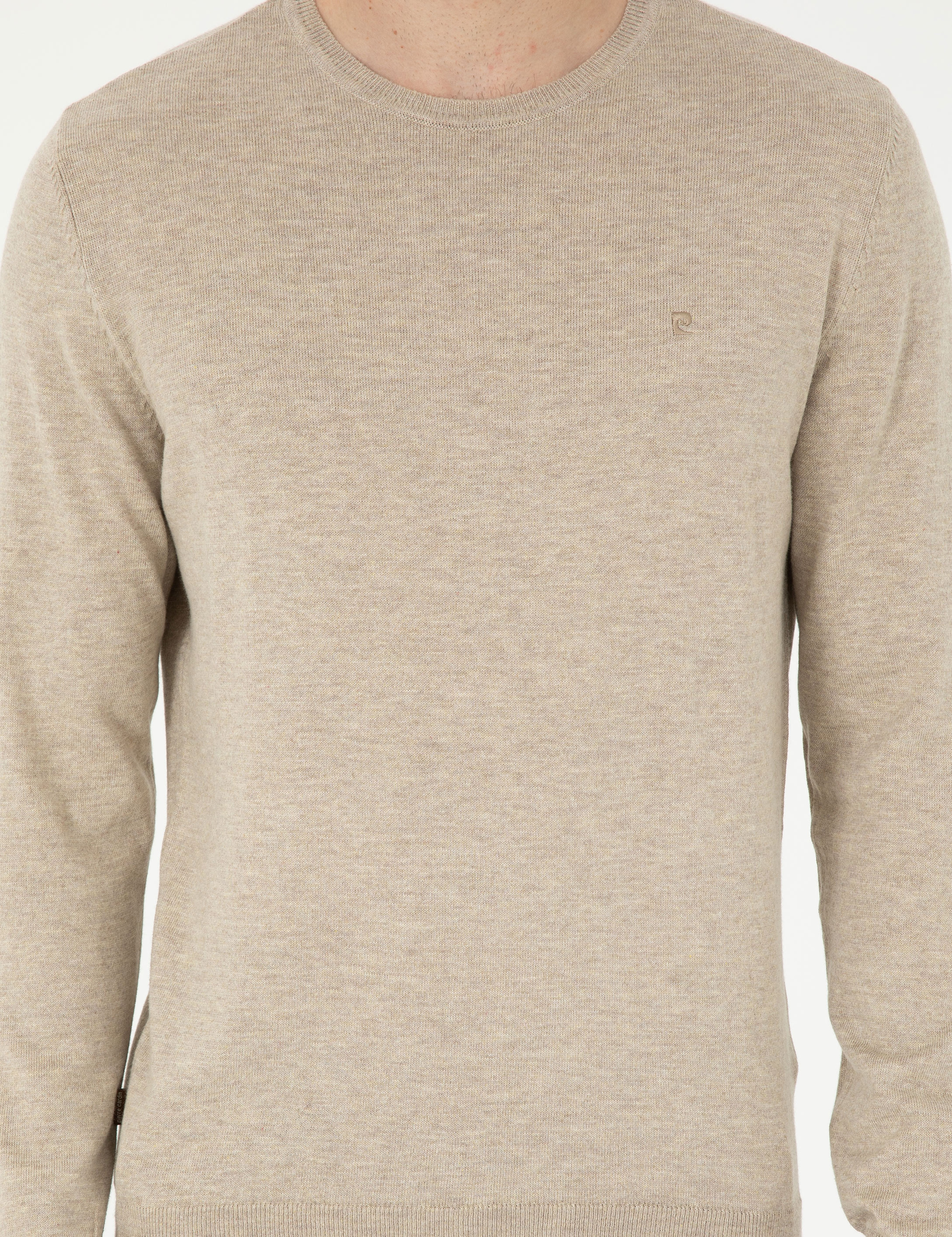 Kum Melanj Slim Fit Bisiklet Yaka Basic Triko Kazak - Image 6