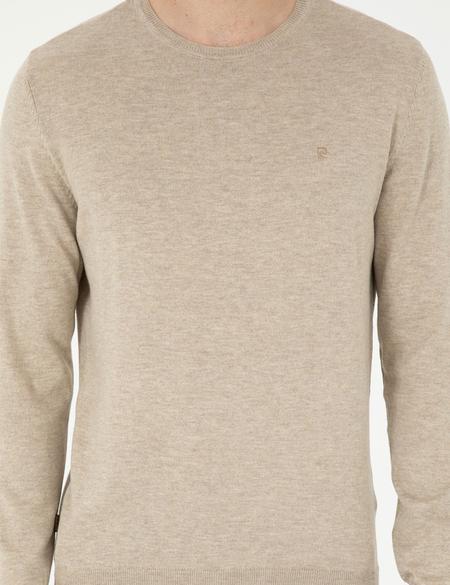 Kum Melanj Slim Fit Bisiklet Yaka Basic Triko Kazak - 50296621081