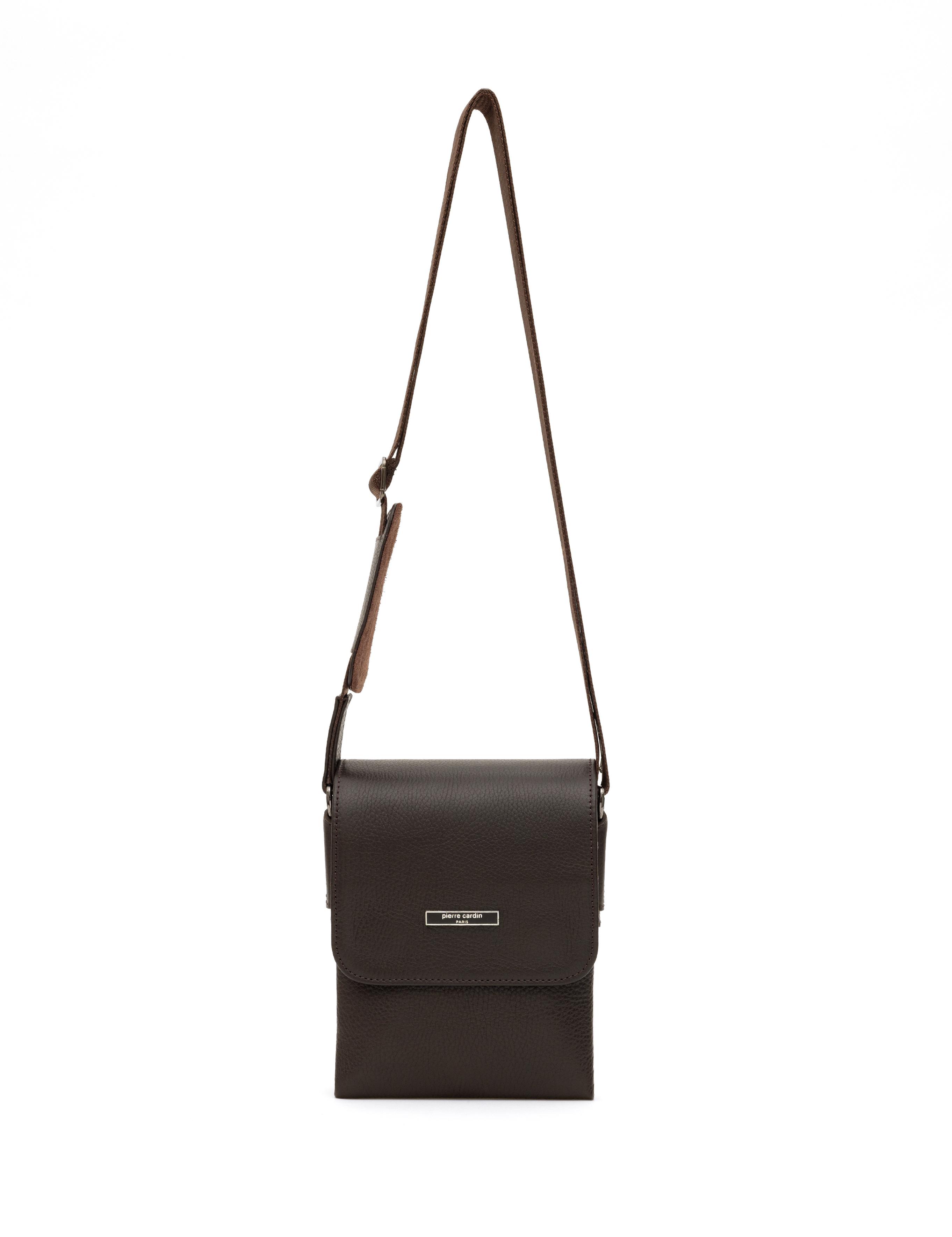 Erkek Kahverengi %100 Deri Omuz Çantası