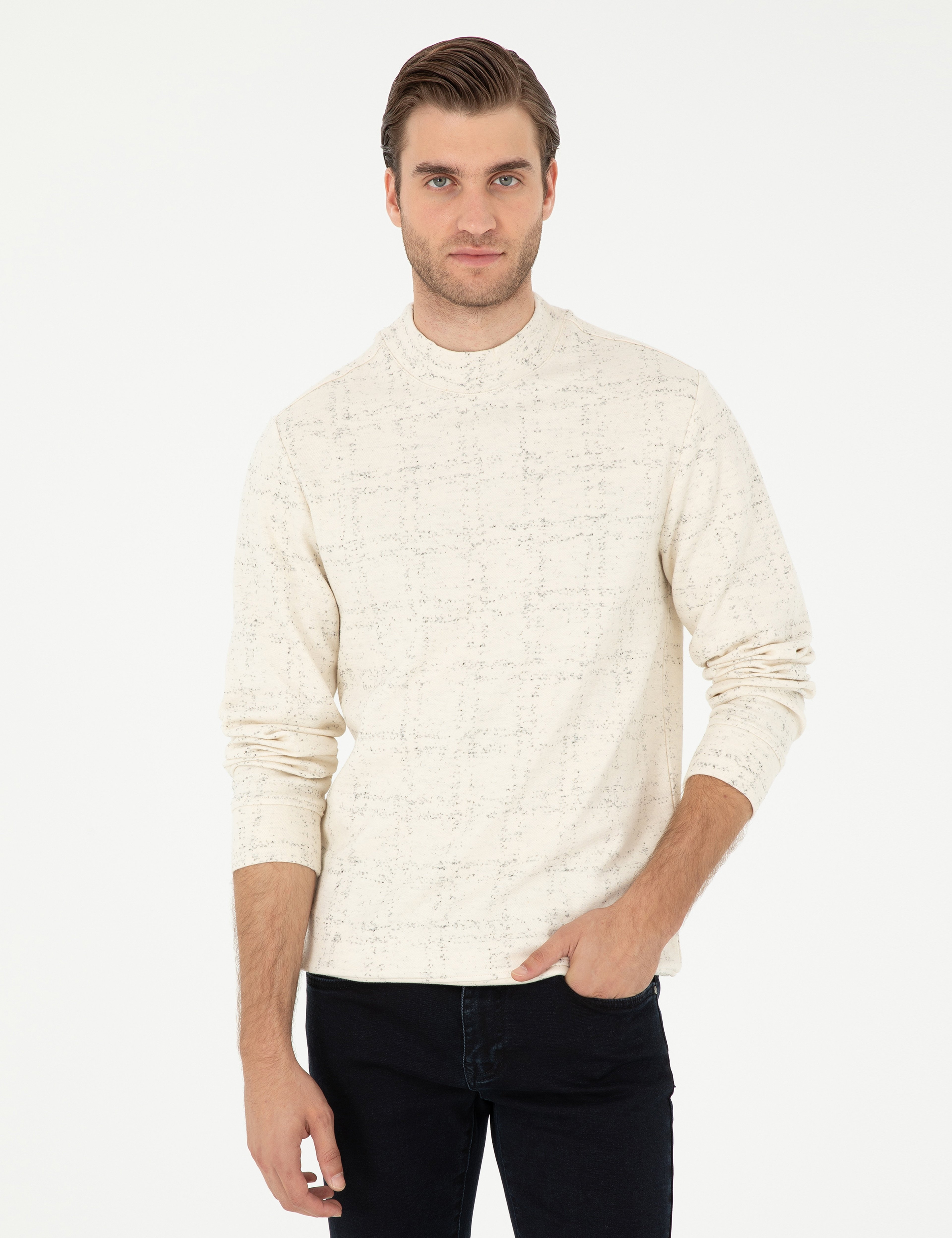 Ekru Regular Fit Sweatshirt