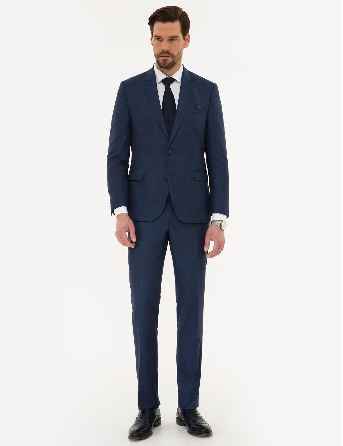 Açık Lacivert Slim Fit Takım Elbise