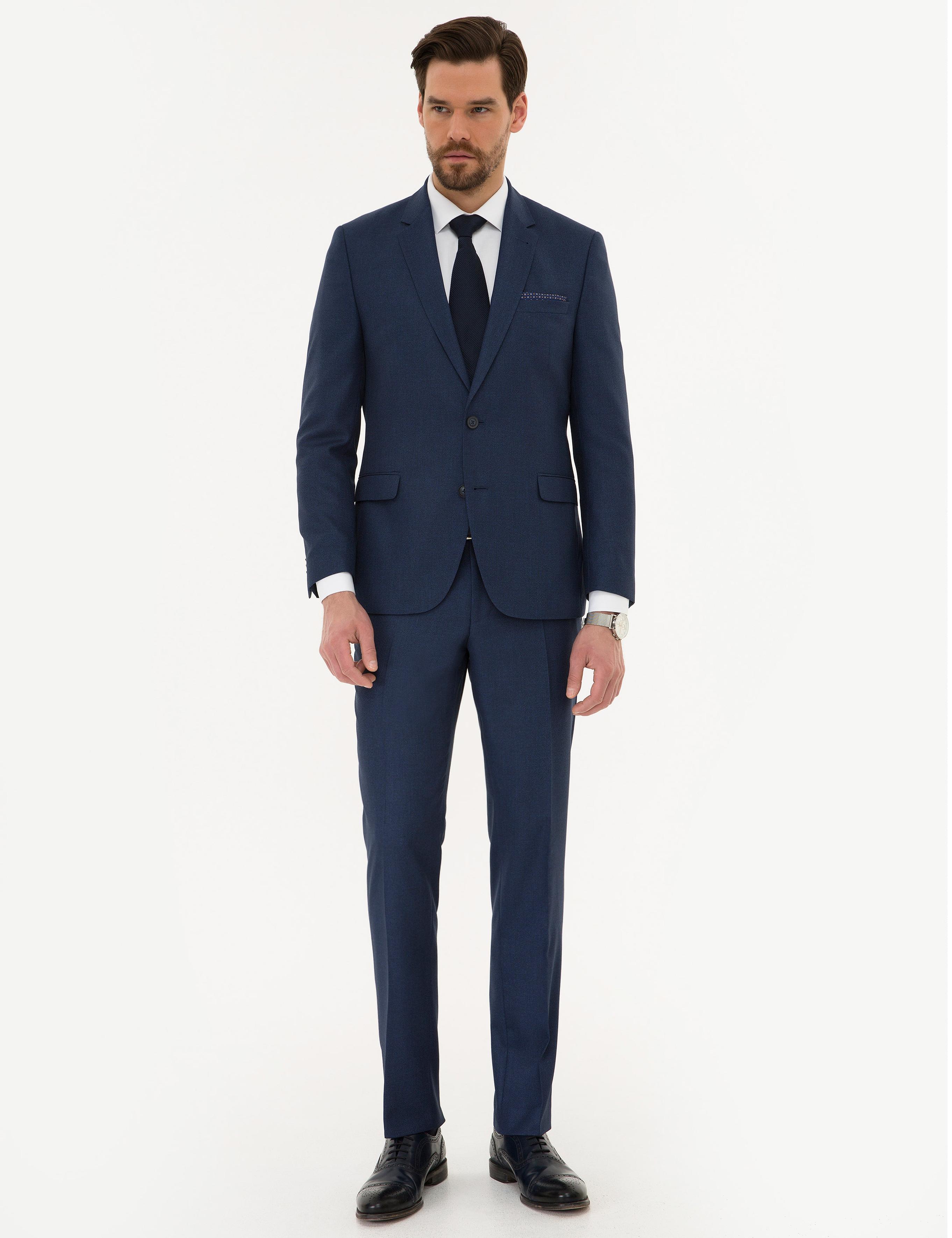 Açık Lacivert Slim Fit Takım Elbise