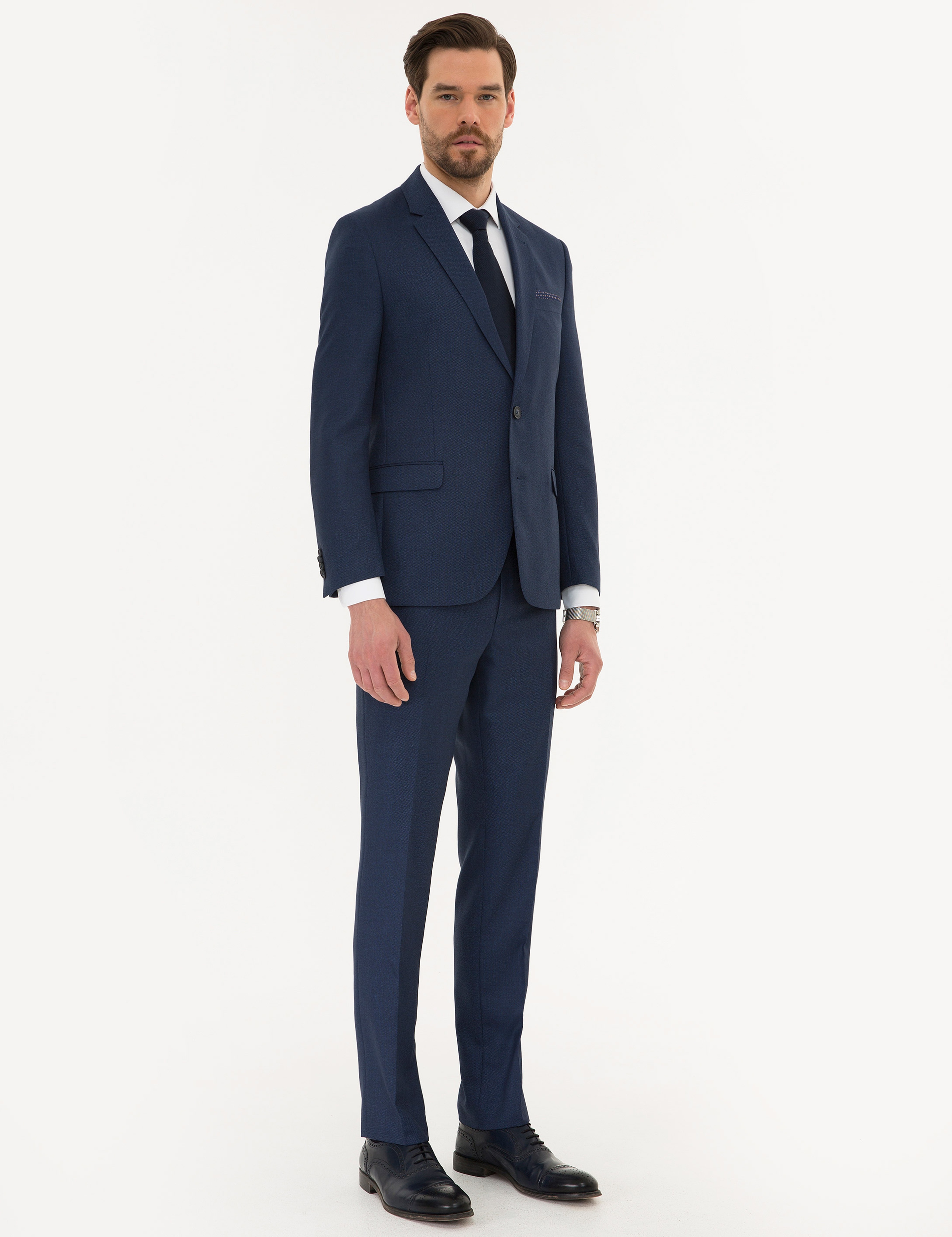 Açık Lacivert Slim Fit Takım Elbise - Image 3