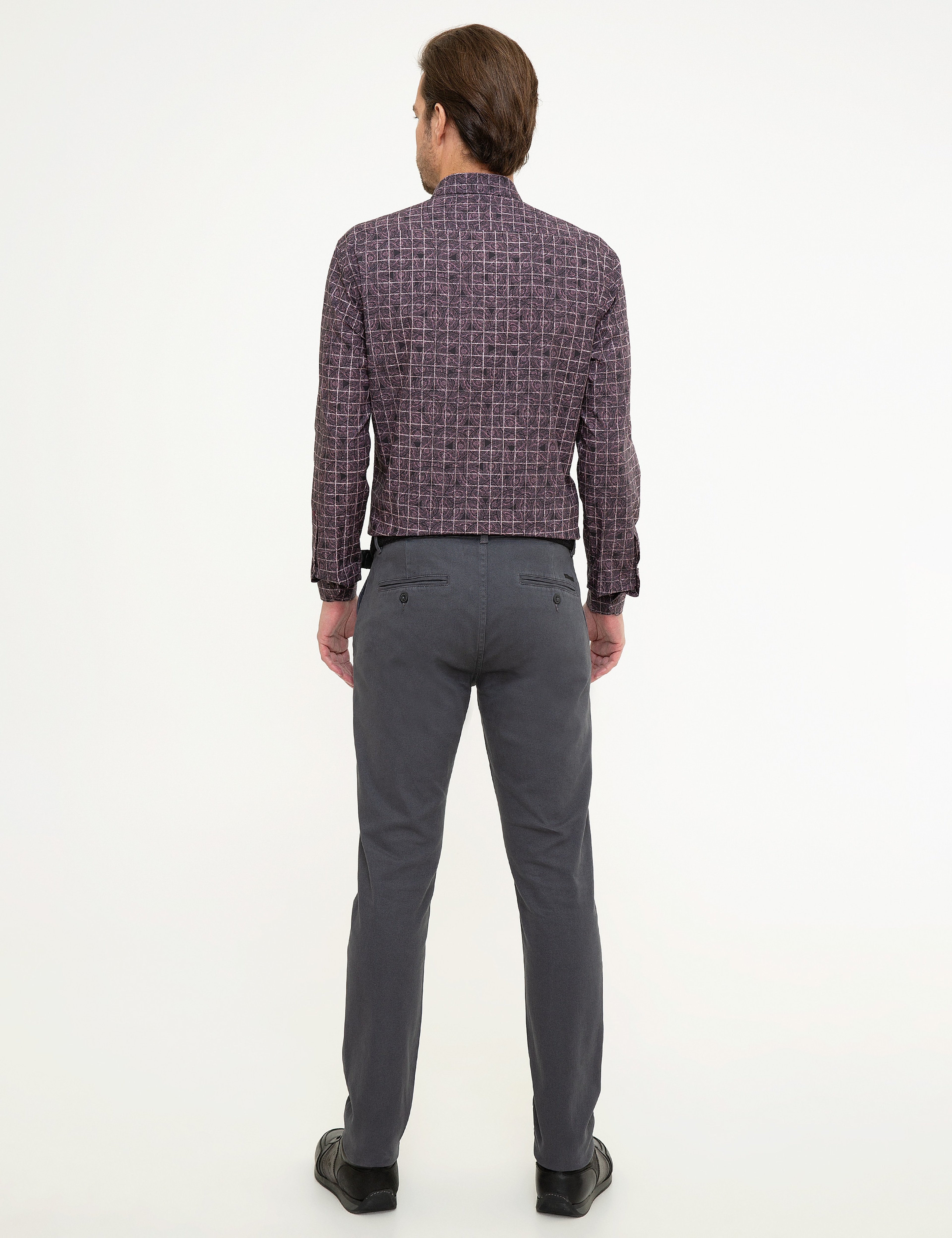 Antrasit Gri Slim Fit Chino Pantolon - Image 3