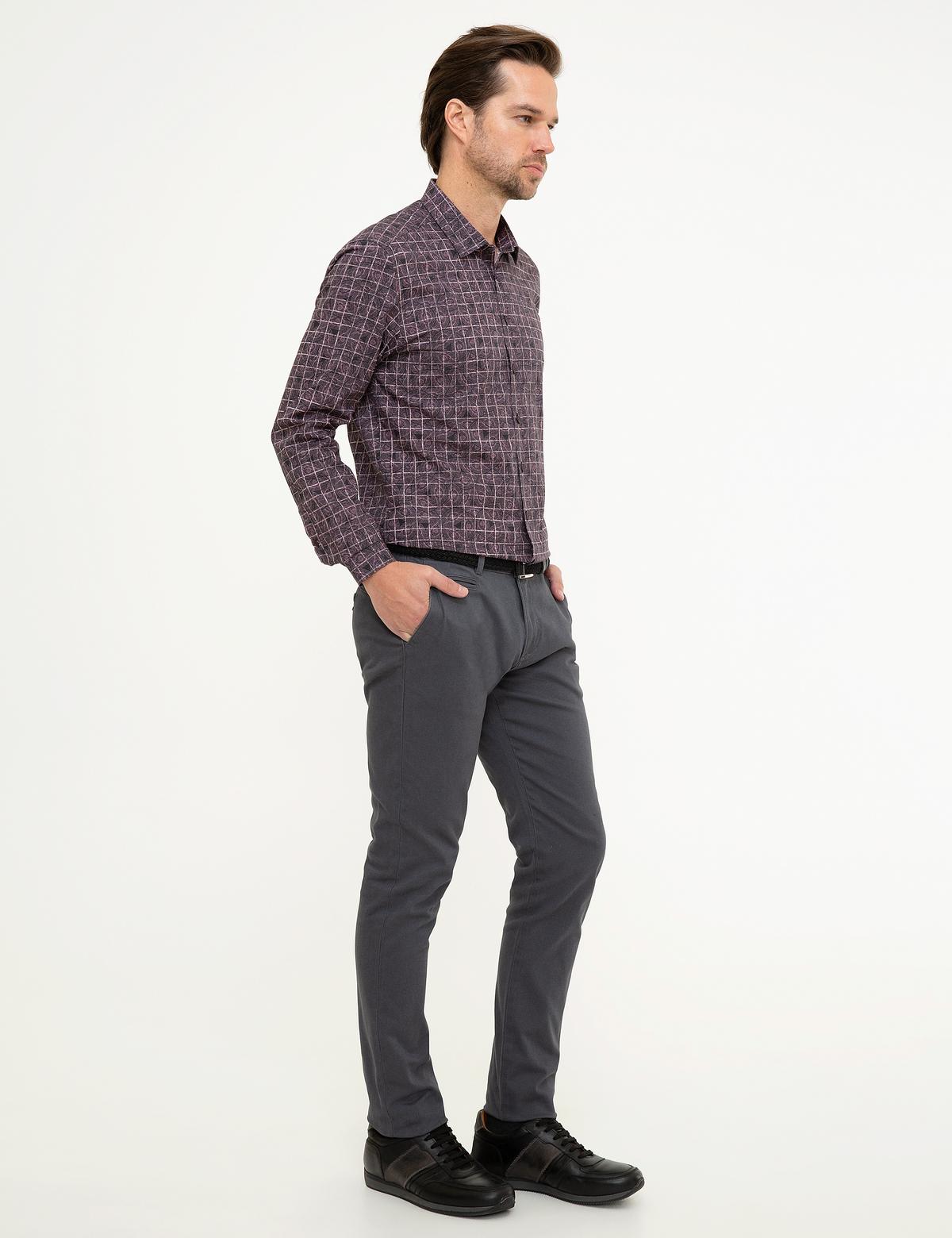Antrasit Gri Slim Fit Chino Pantolon - 50224126016