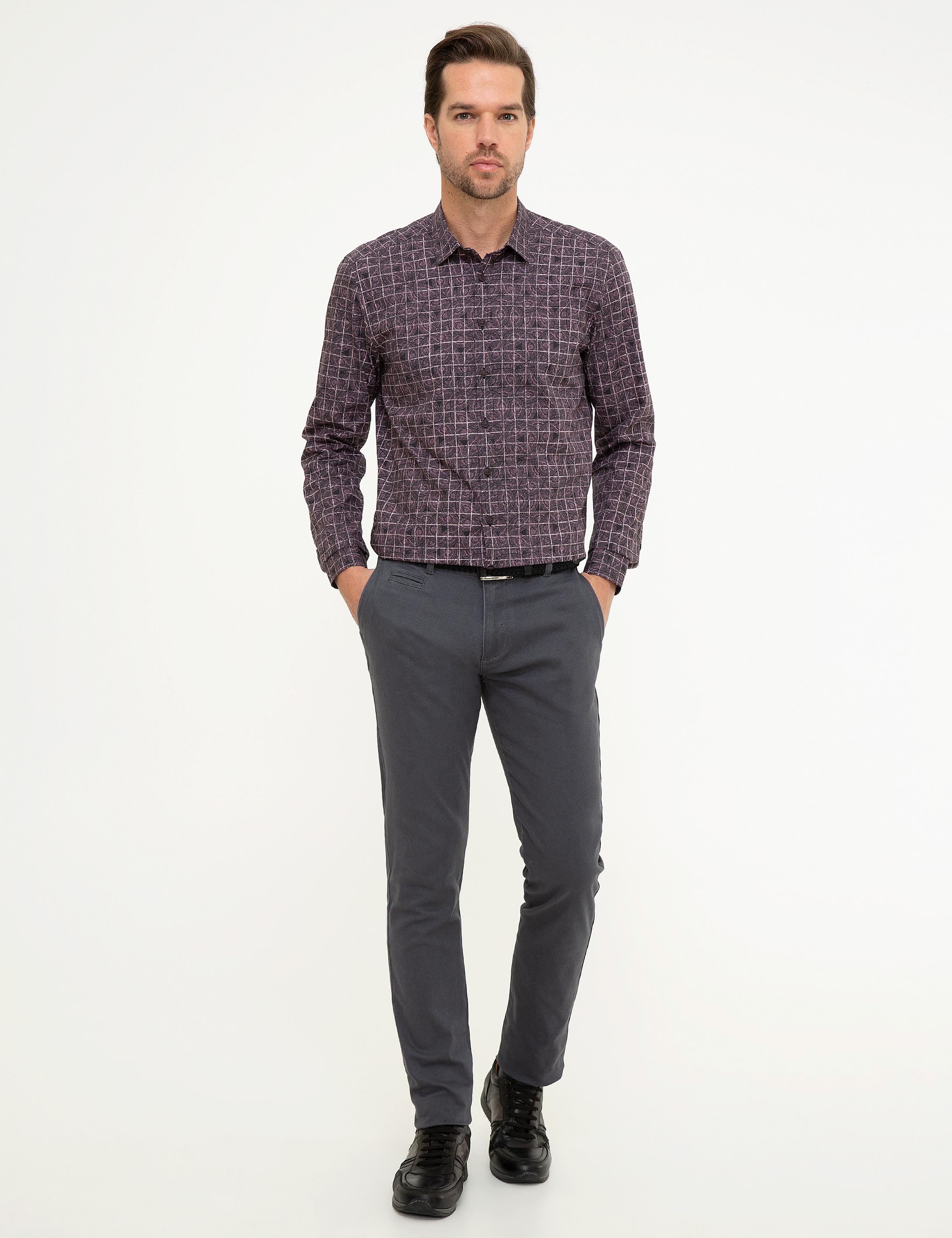 Antrasit Gri Slim Fit Chino Pantolon