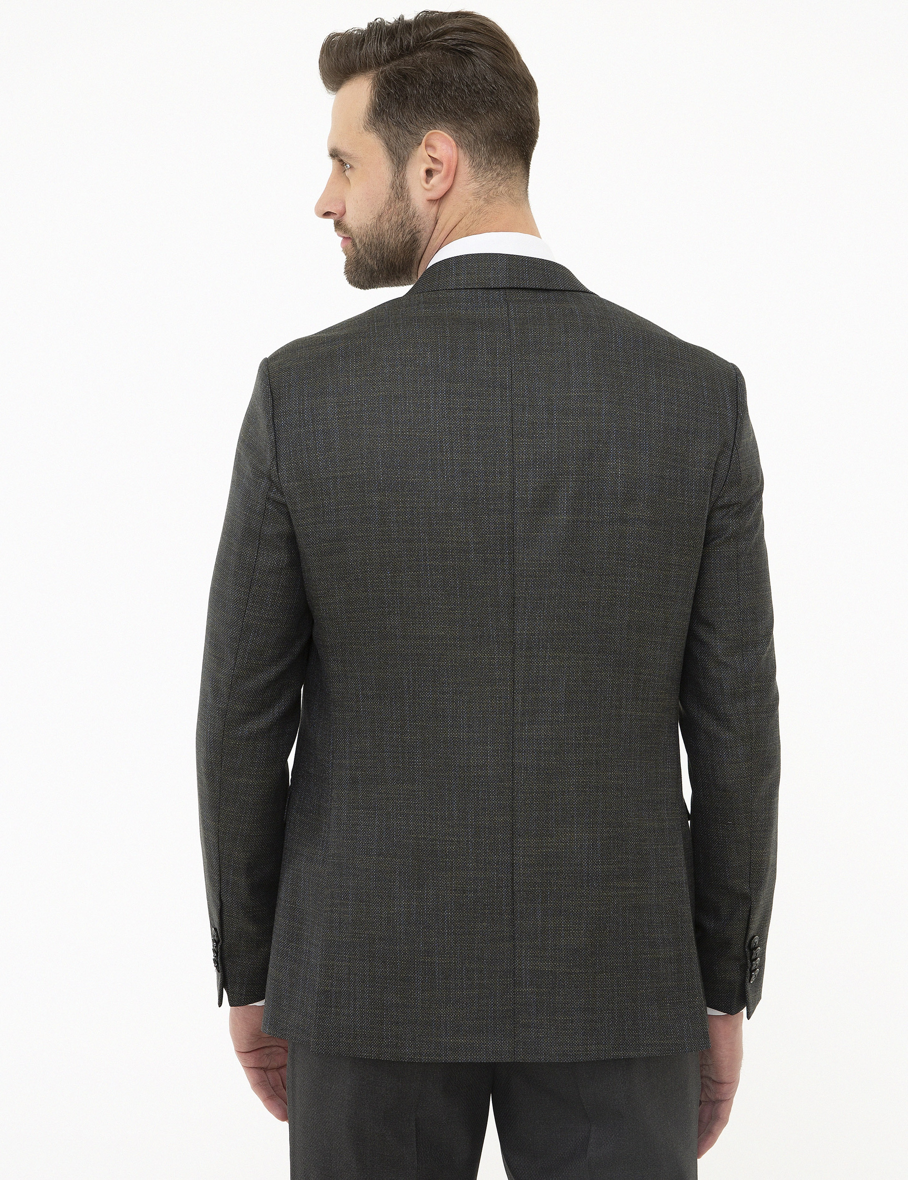 Siyah Slim Fit Ceket - Image 4
