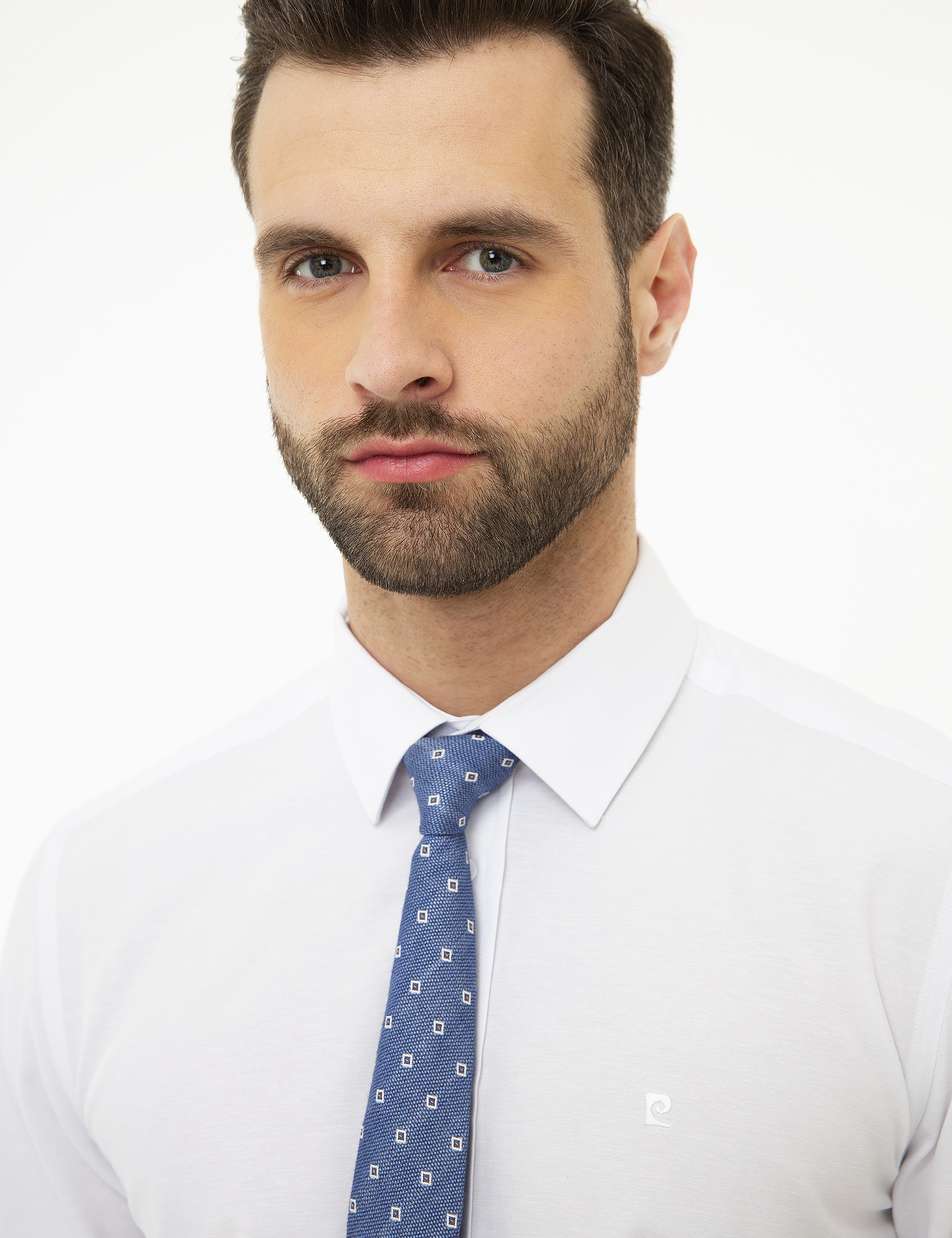 Beyaz Slim Fit Basic Gömlek - Image 2