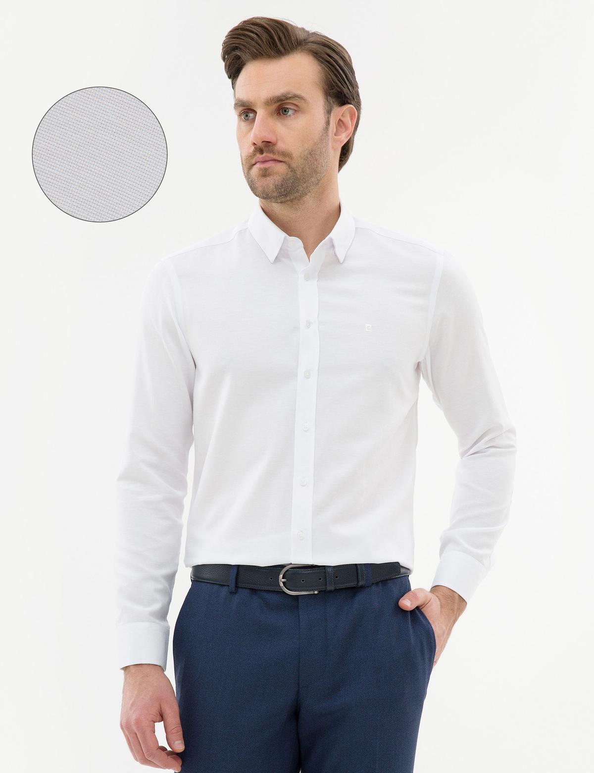 Beyaz Slim Fit Oxford Gömlek
