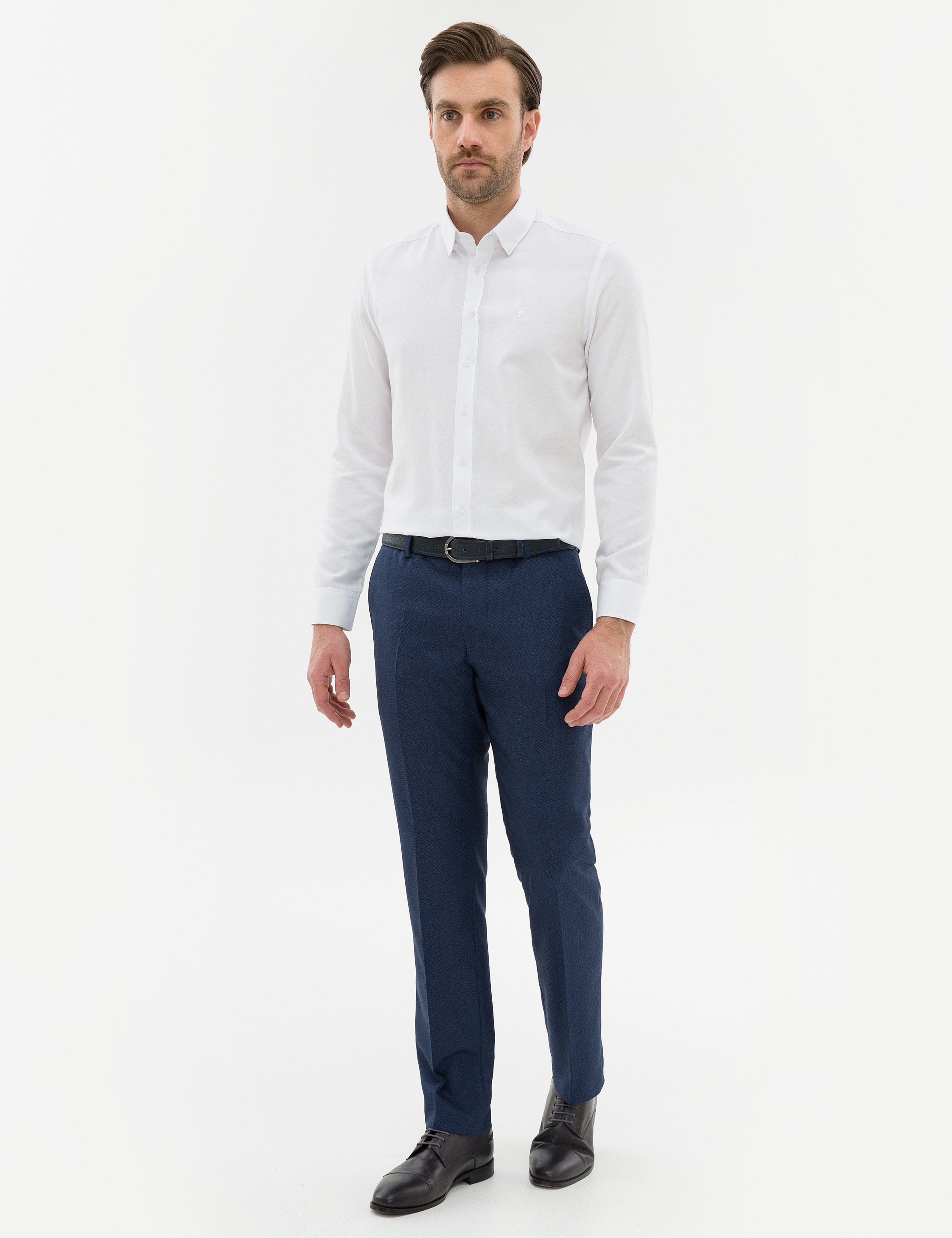 Beyaz Slim Fit Oxford Gömlek - Image 4