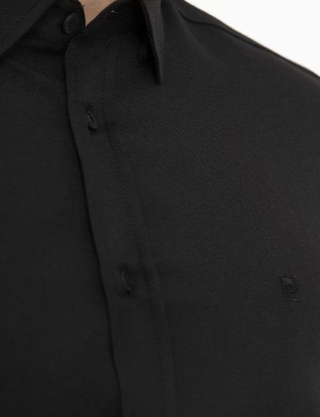 Siyah Slim Fit Oxford Gömlek - 50226655015