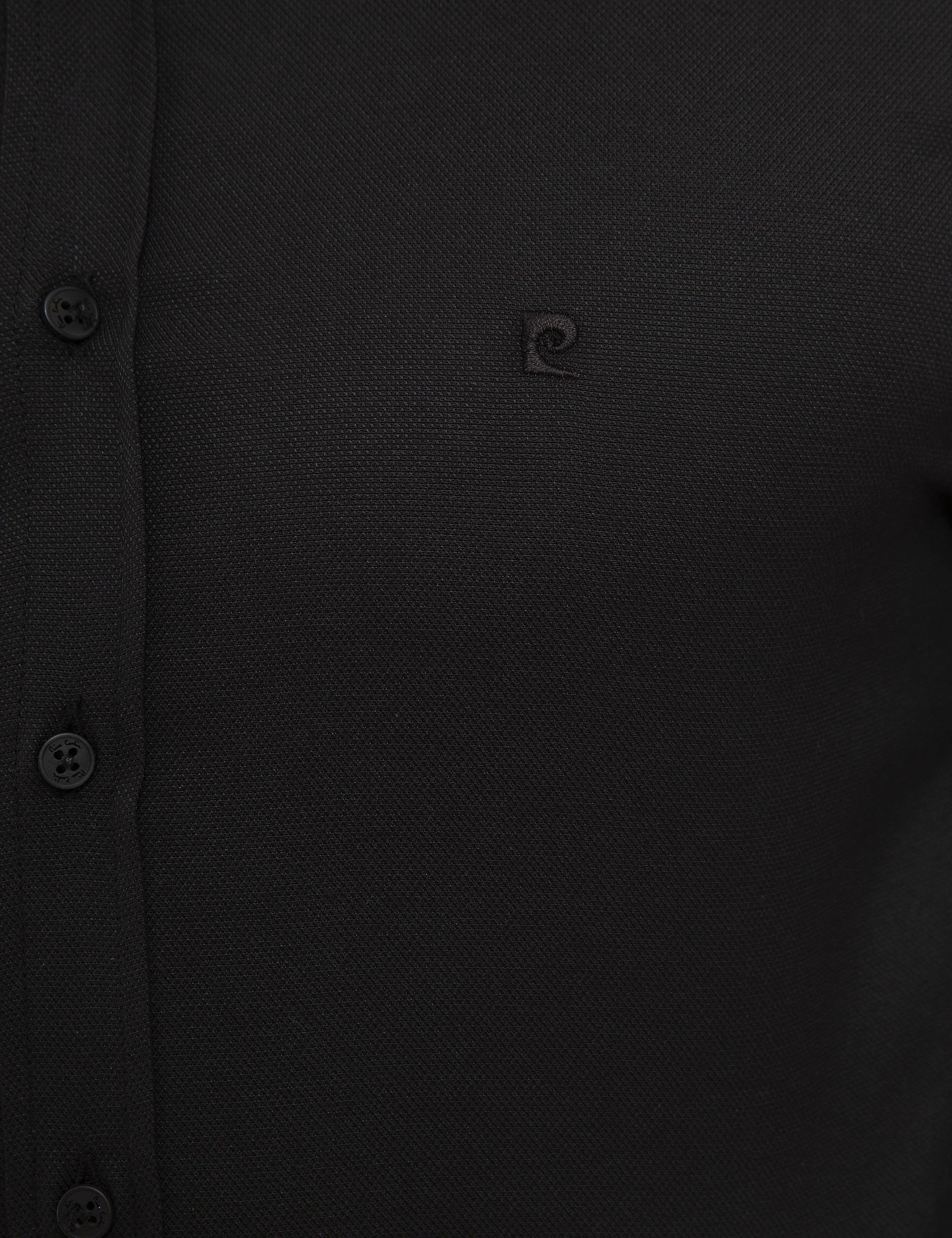 Siyah Slim Fit Oxford Gömlek