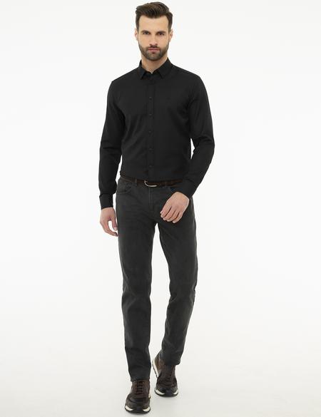 Siyah Slim Fit Oxford Gömlek - 50226655015
