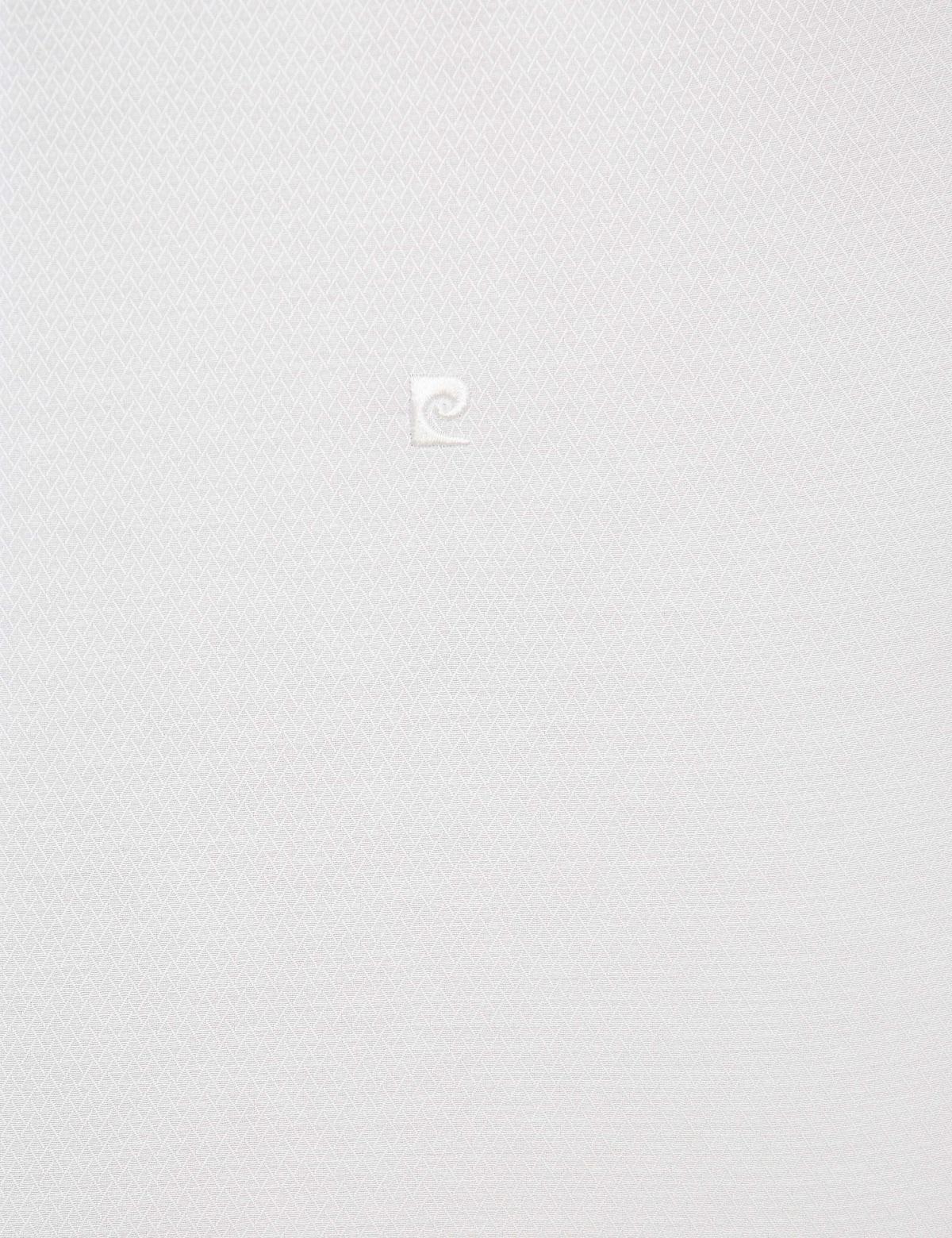 Beyaz Slim Fit Armürlü Gömlek - 50226656001