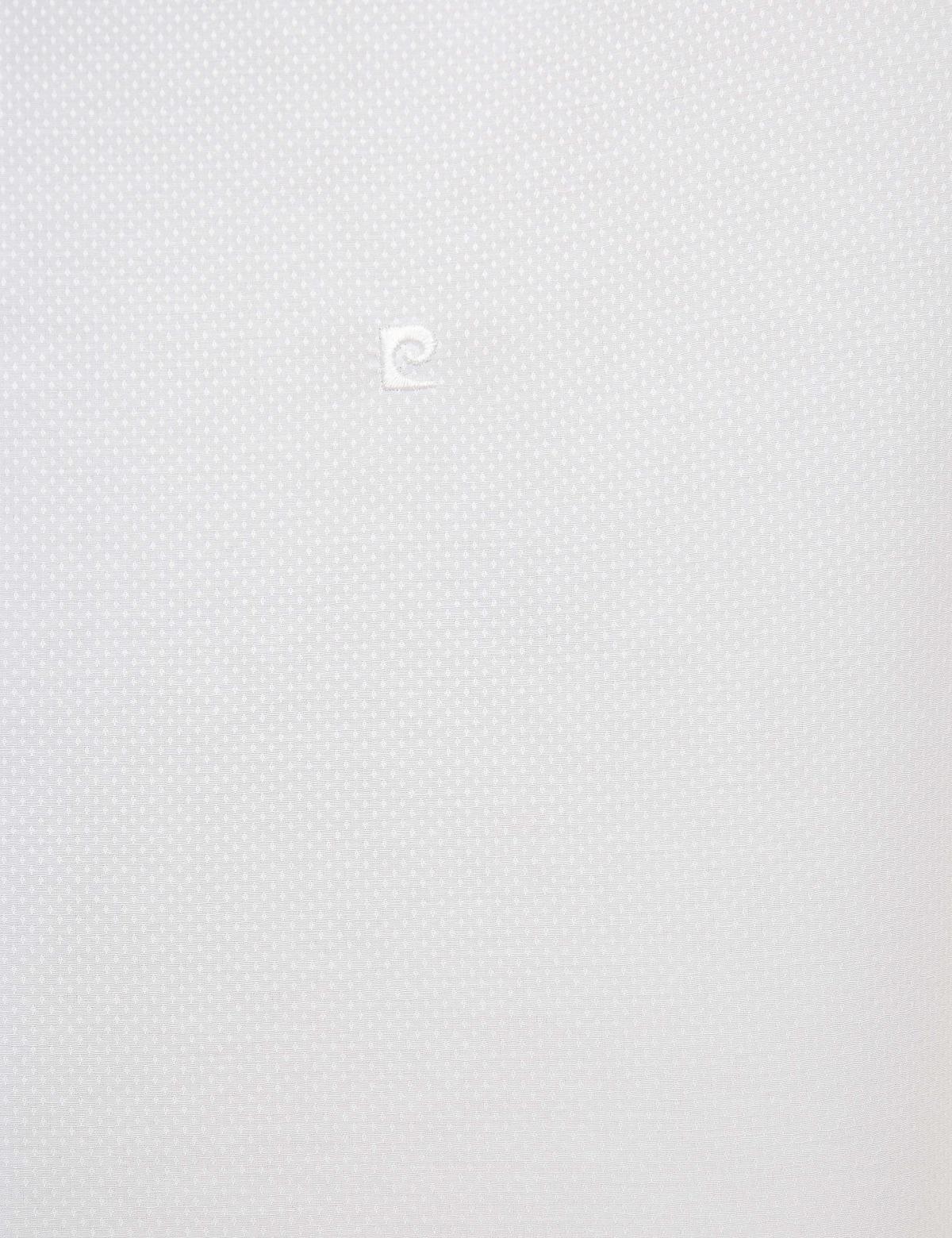 Beyaz Slim Fit Armürlü Gömlek - 50226657008