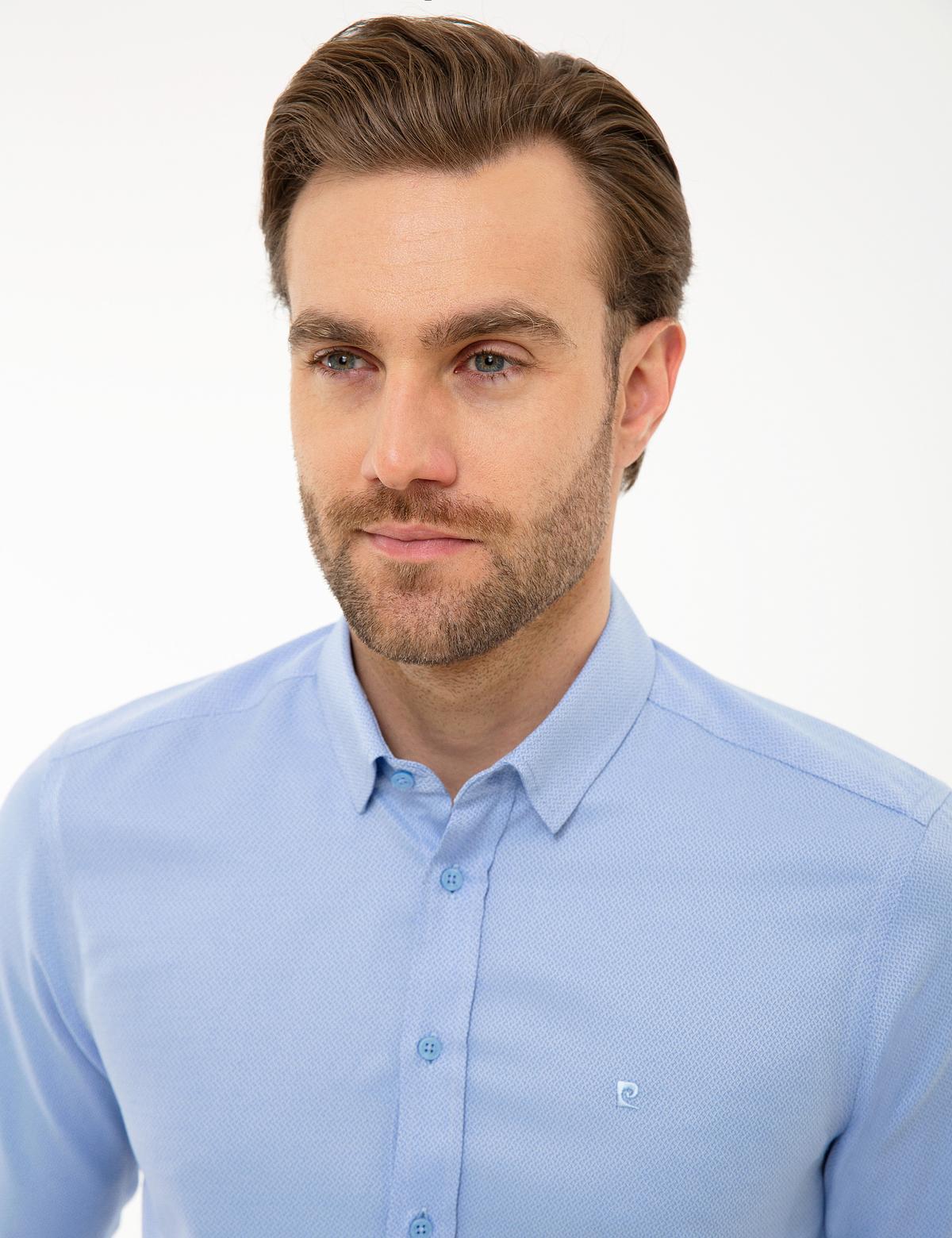 Mavi Slim Fit Armürlü Gömlek - 50226658010