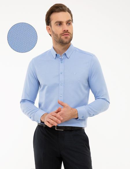 Mavi Slim Fit Armürlü Gömlek - 50226658010