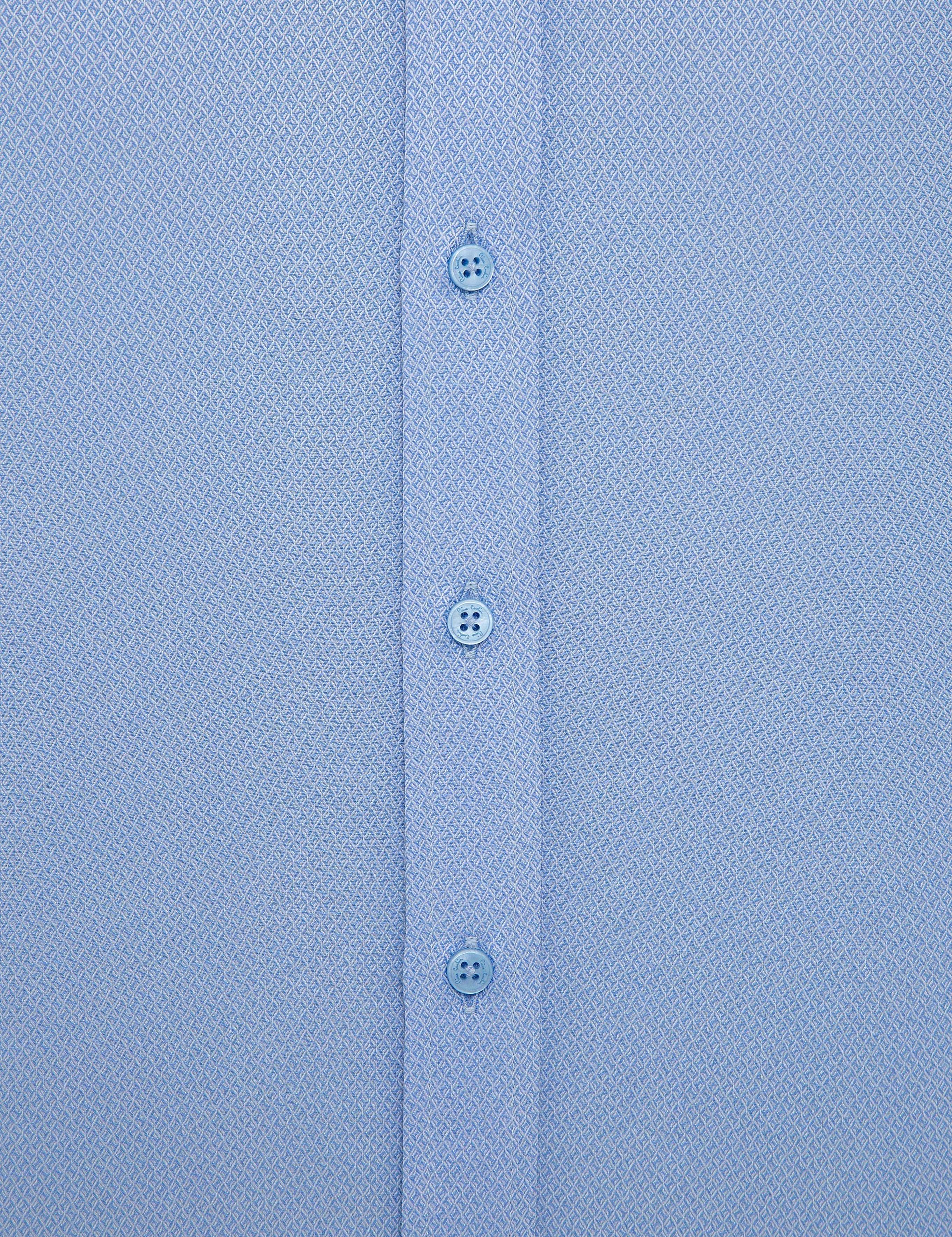 Mavi Slim Fit Armürlü Gömlek