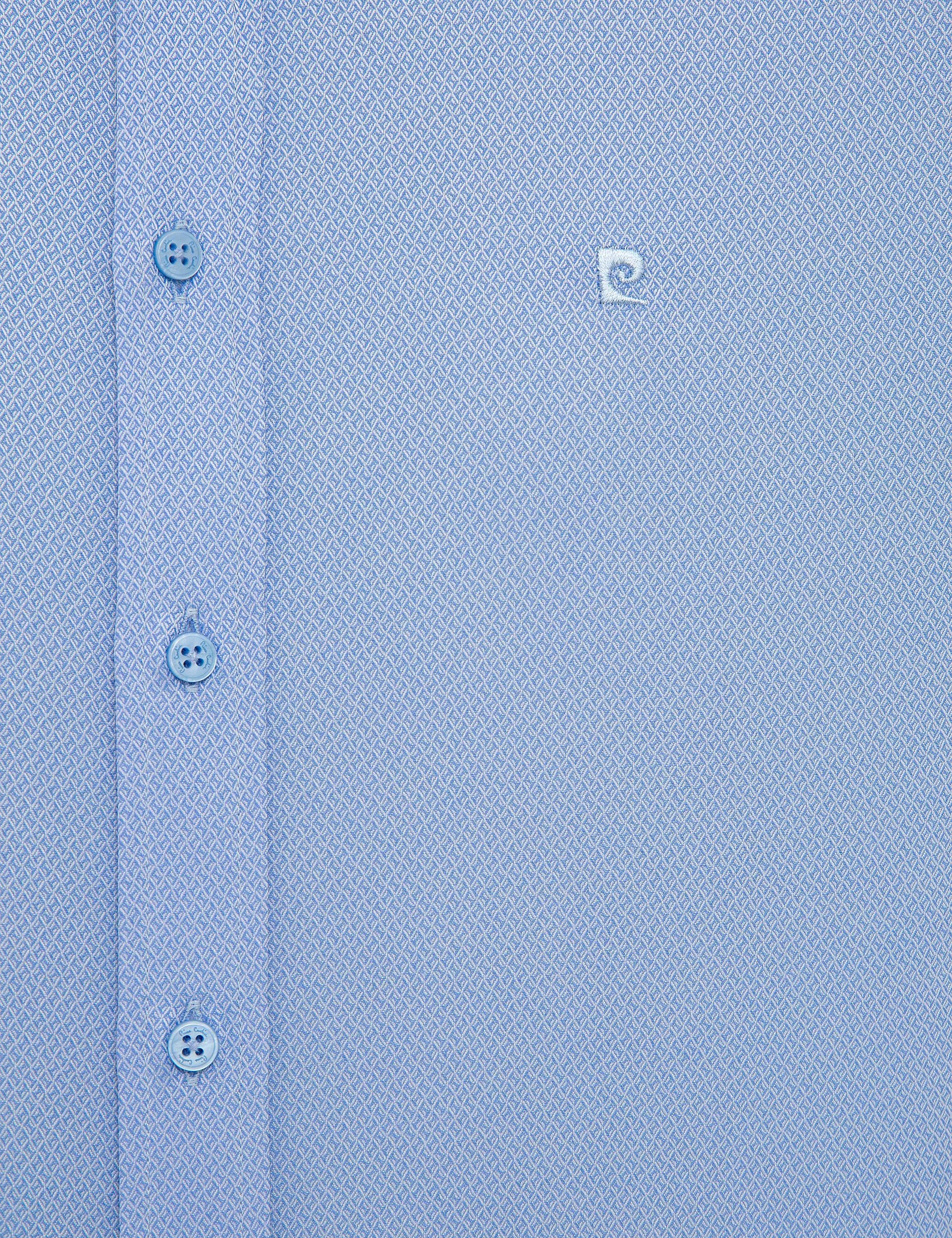 Mavi Slim Fit Armürlü Gömlek