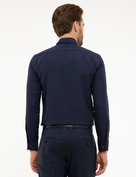 Lacivert Slim Fit Basic Gömlek - 50226660033