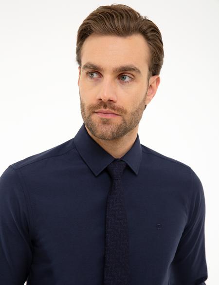 Lacivert Slim Fit Basic Gömlek - 50226660033