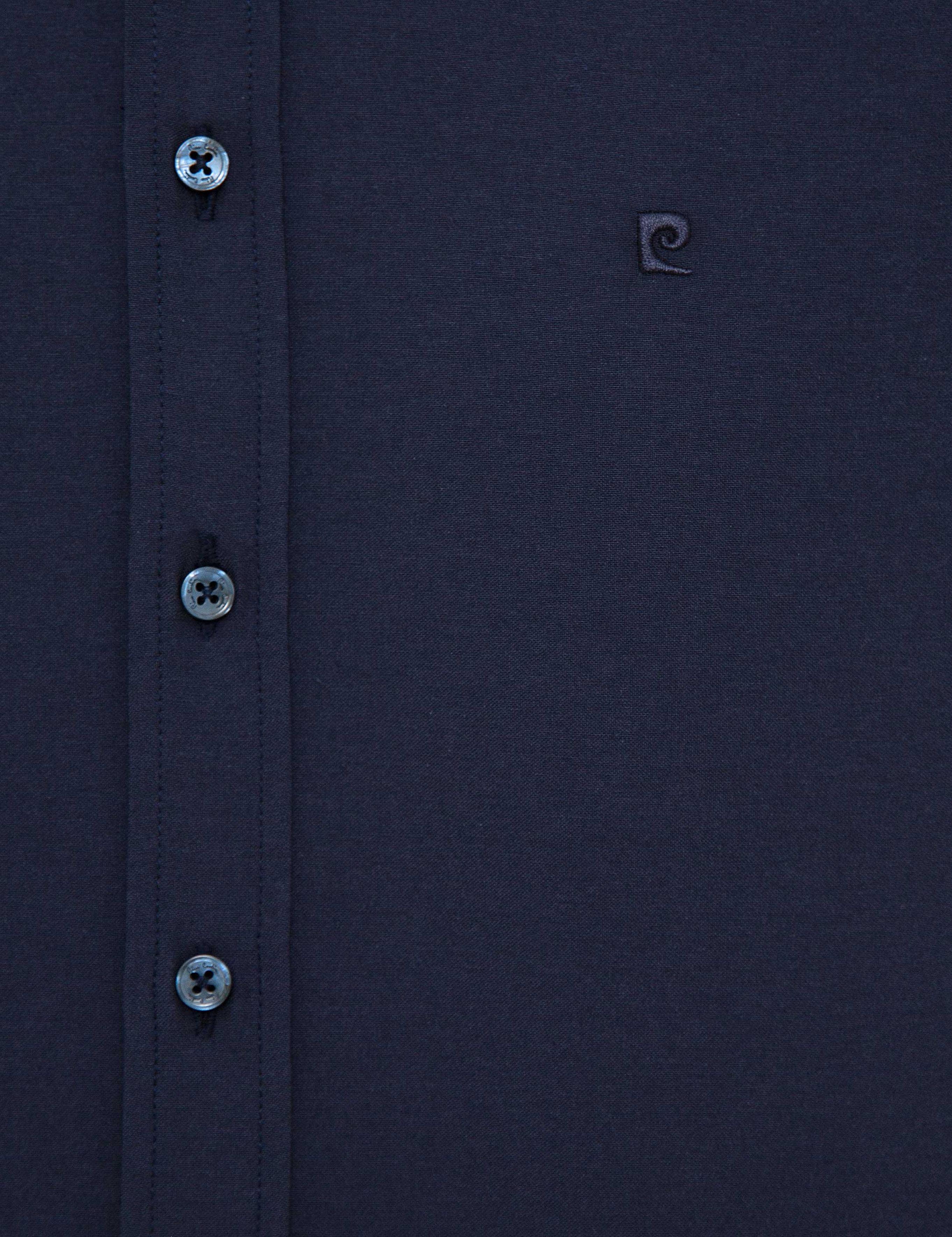 Lacivert Slim Fit Basic Gömlek