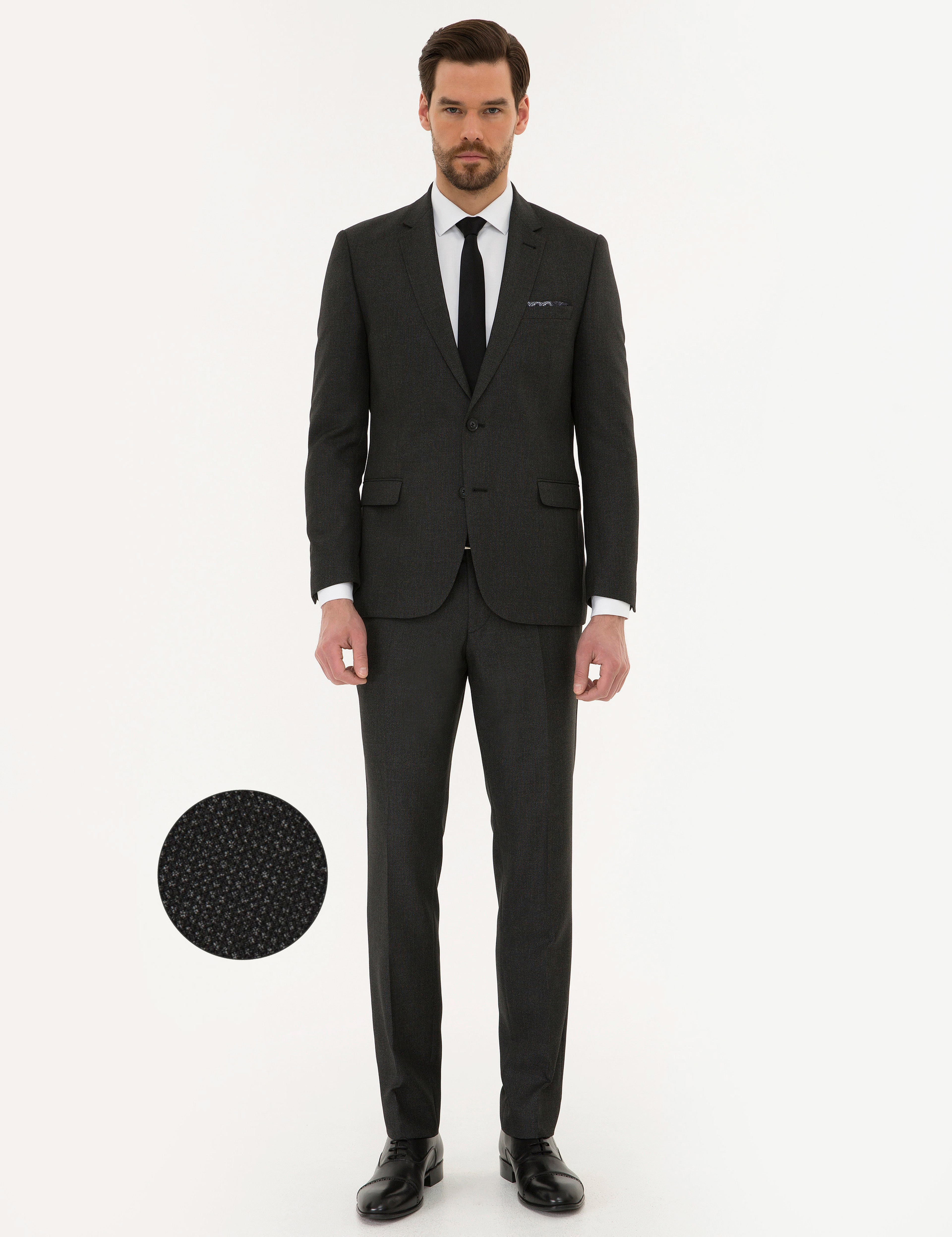 Siyah Slim Fit Takım Elbise - Image 1