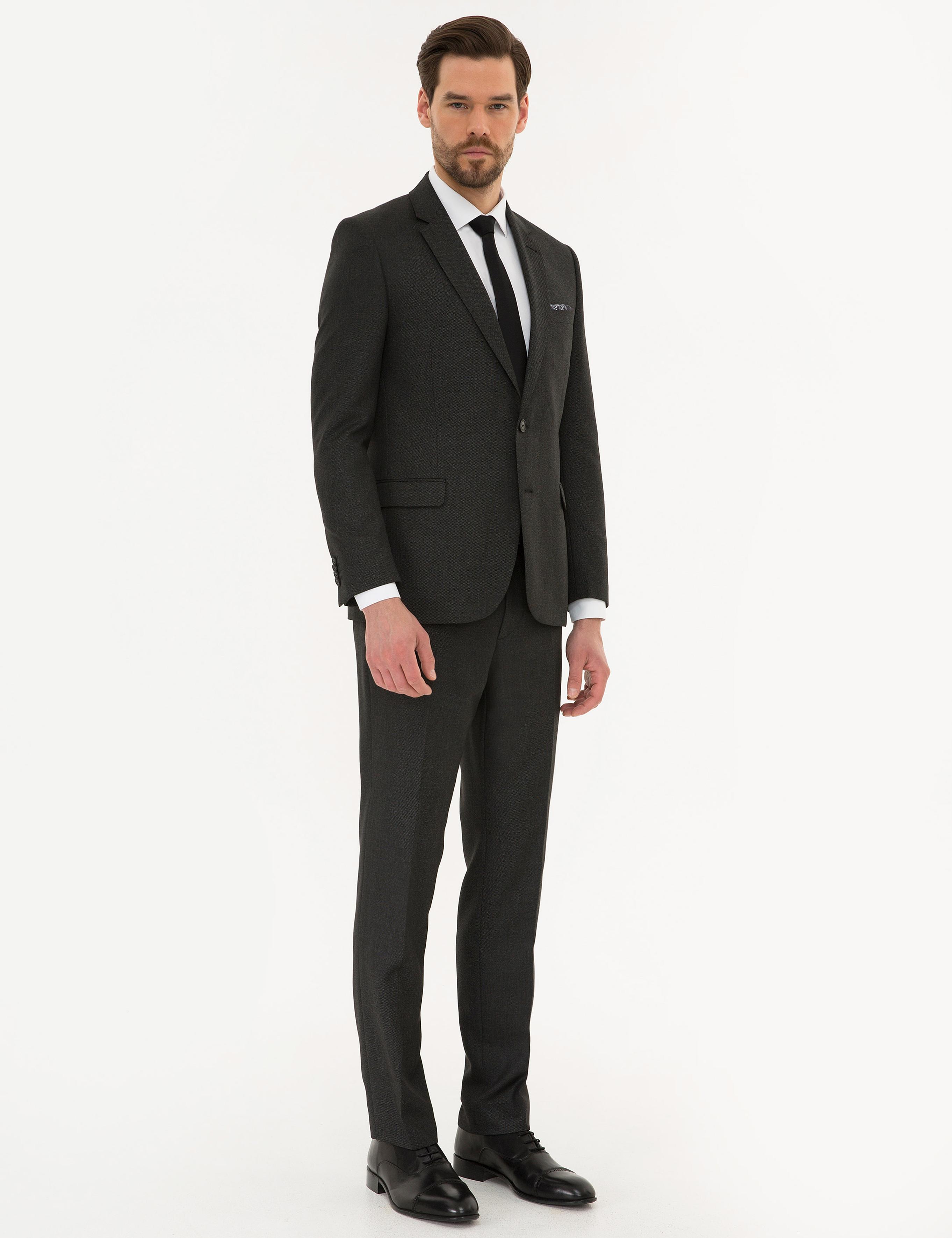 Siyah Slim Fit Takım Elbise