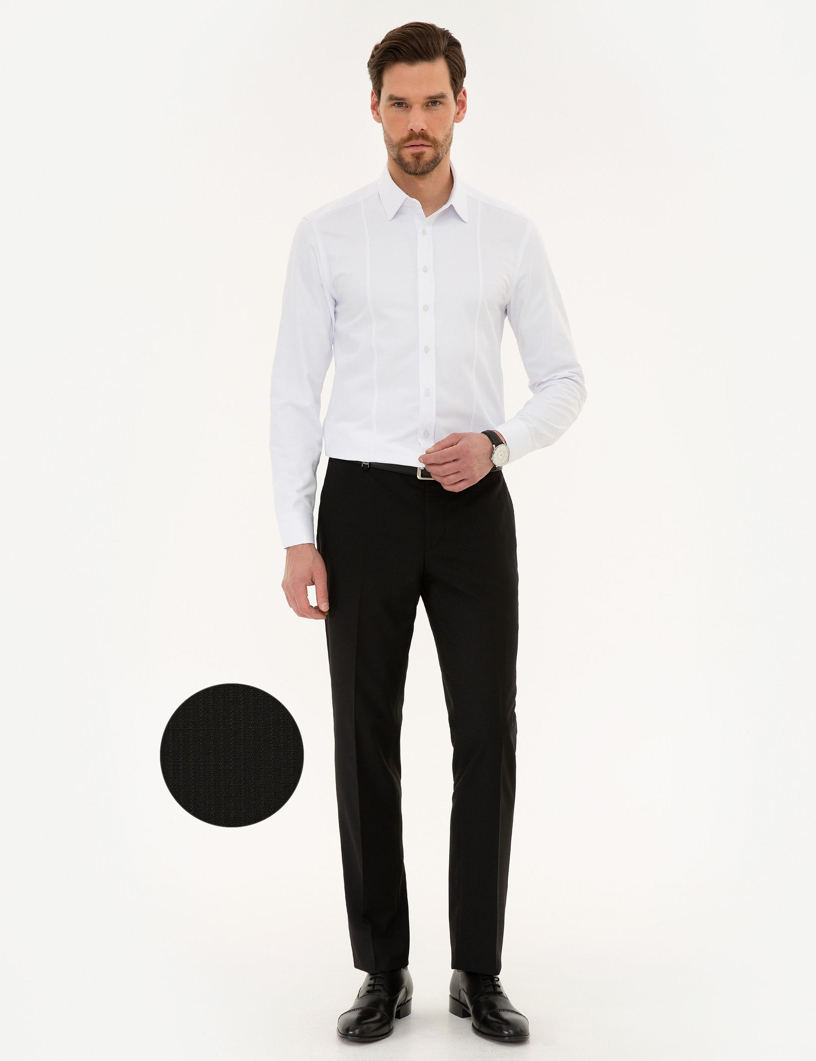 Siyah Slim Fit Kumaş Pantolon