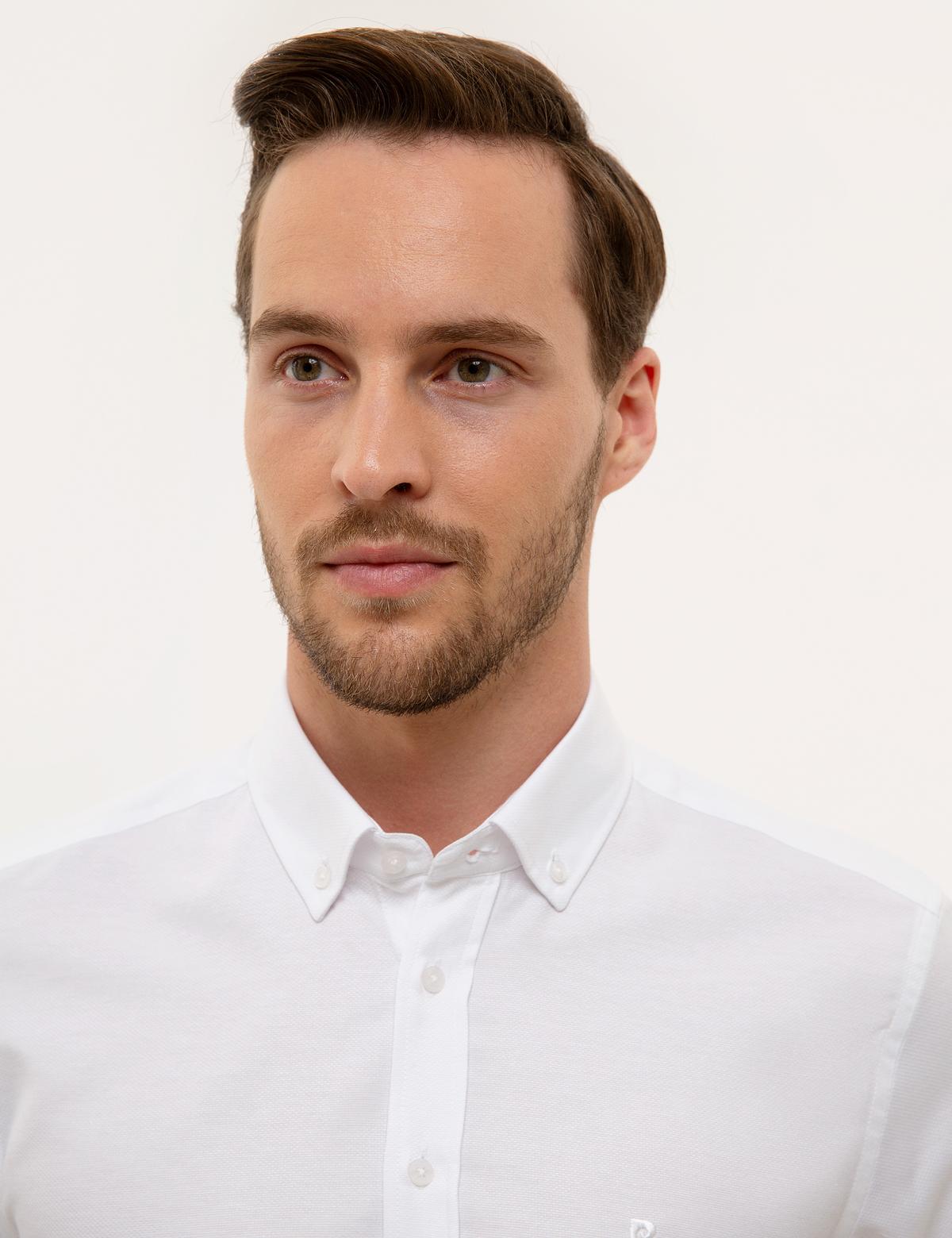 Beyaz Slim Fit Oxford Gömlek - 50231259004