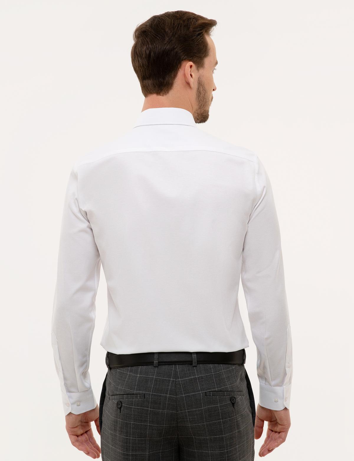 Beyaz Slim Fit Oxford Gömlek - 50231259004